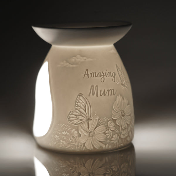 Cello - Porcelain Tealight Wax Melt Burner - Amazing Mum