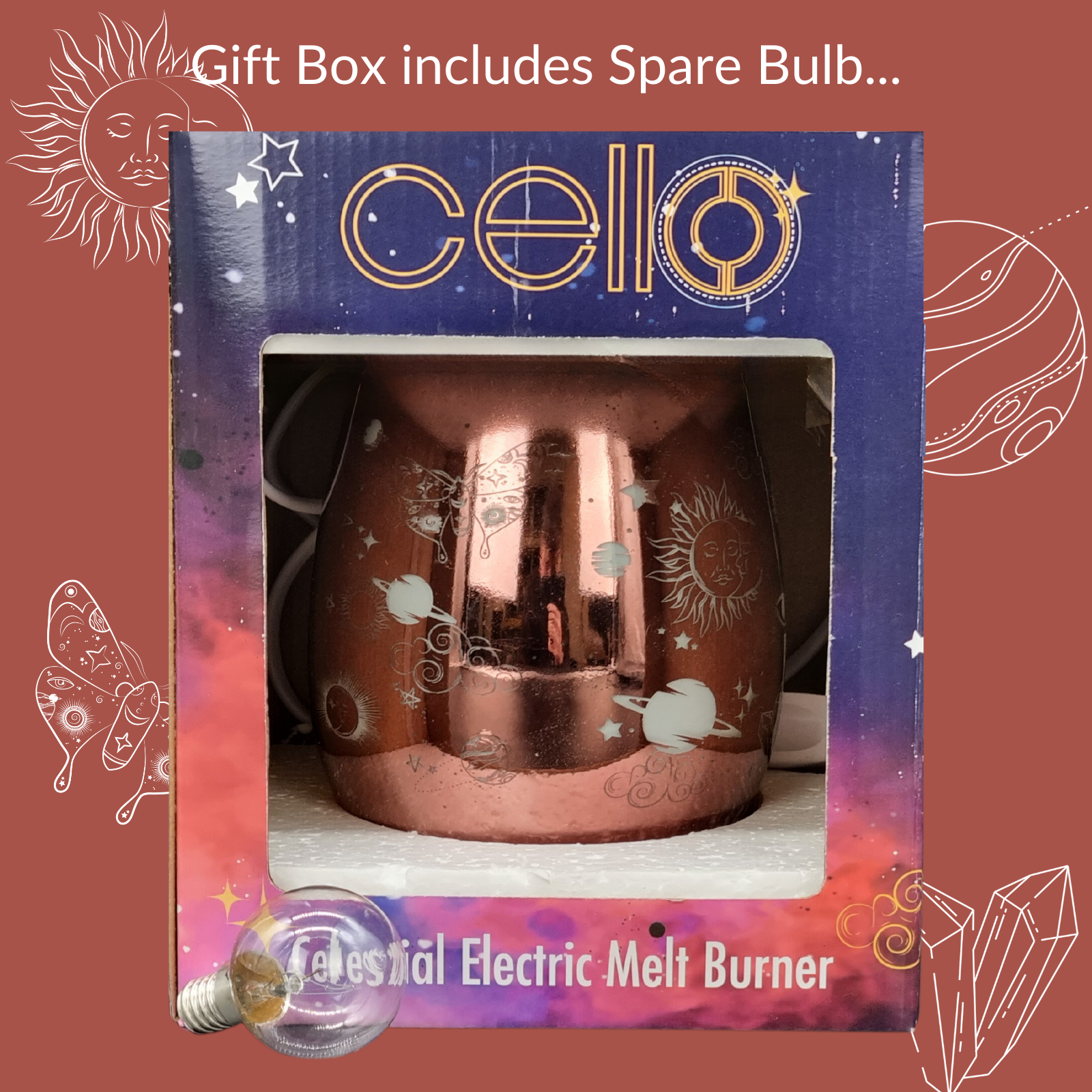 Cello - Celestial Electric Wax Burner - Copper