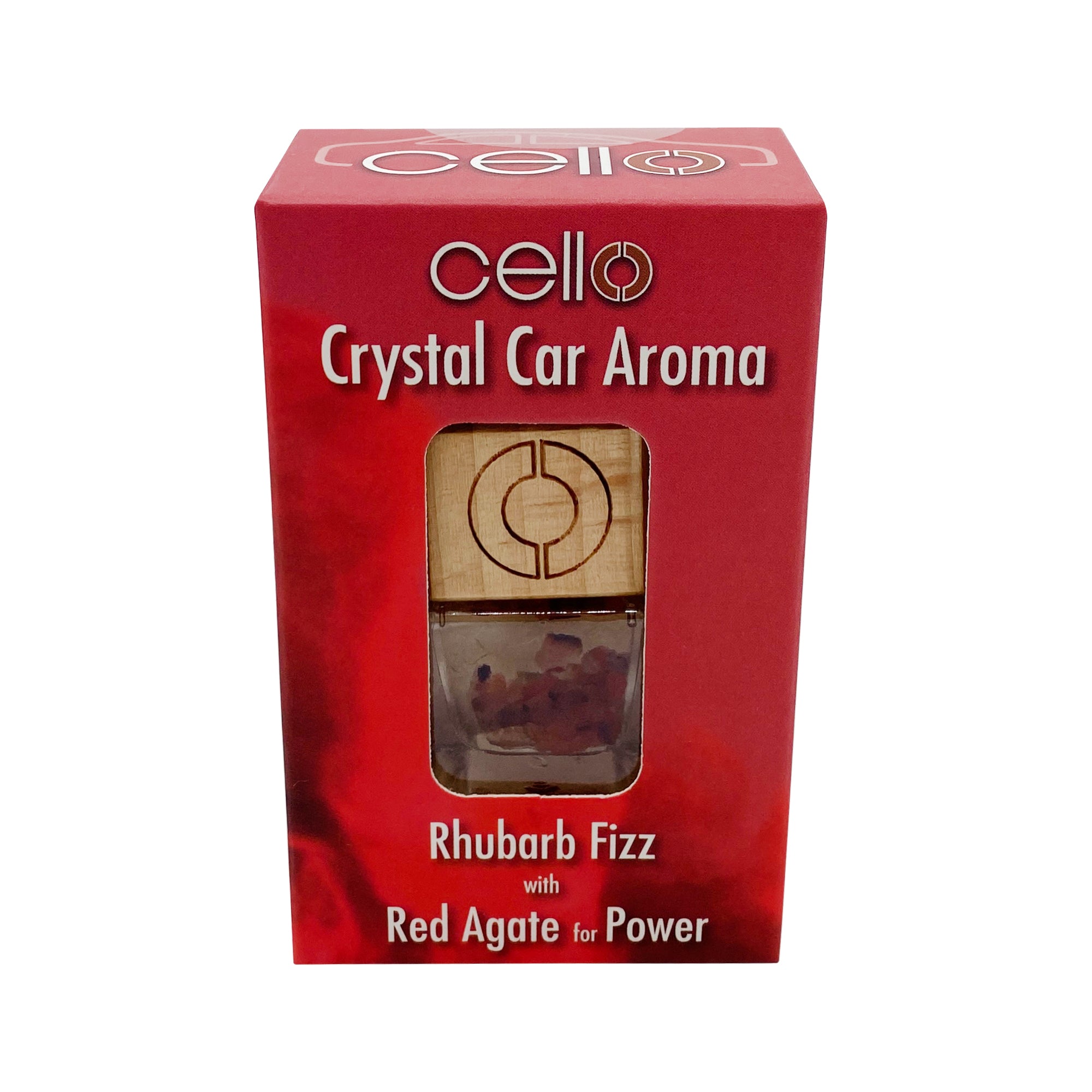 Cello - Crystal Car Aroma - Red Agate - Rhubarb Fizz