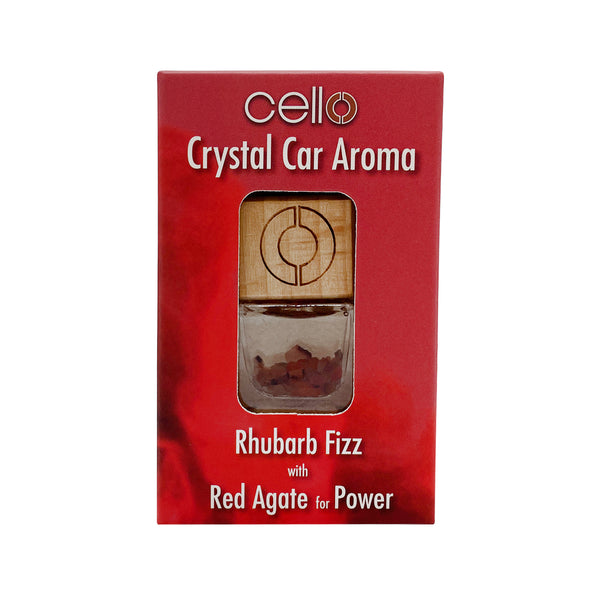 Cello - Crystal Car Aroma - Red Agate - Rhubarb Fizz