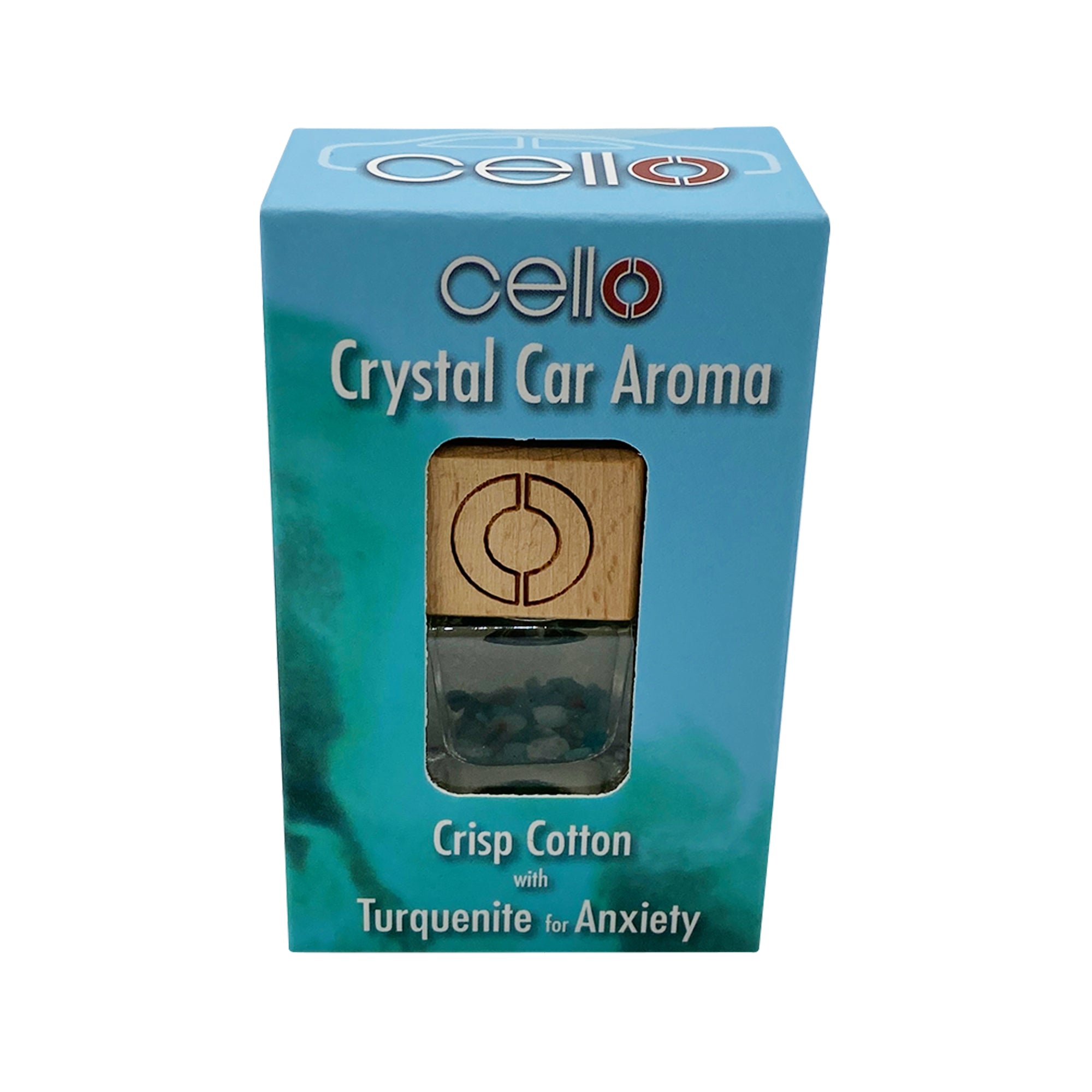 Cello - Crystal Car Aroma - Turquenite - Crisp Cotton