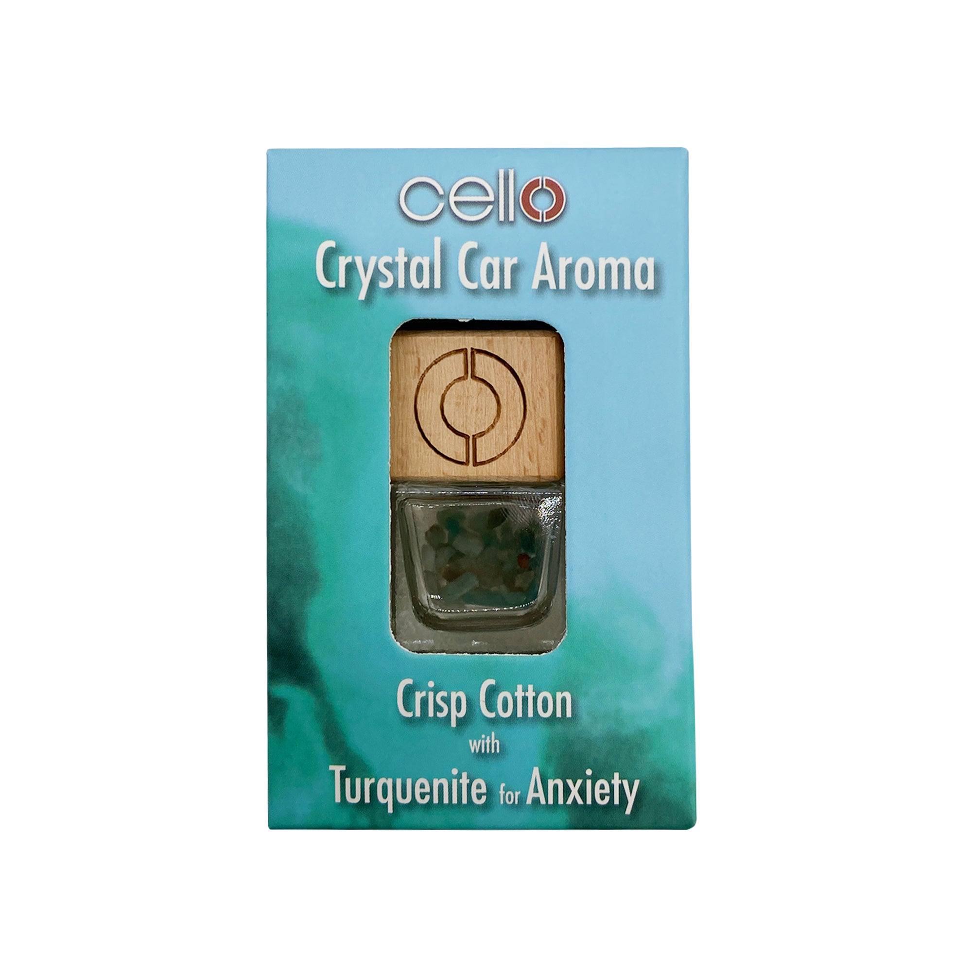 Cello - Crystal Car Aroma - Turquenite - Crisp Cotton
