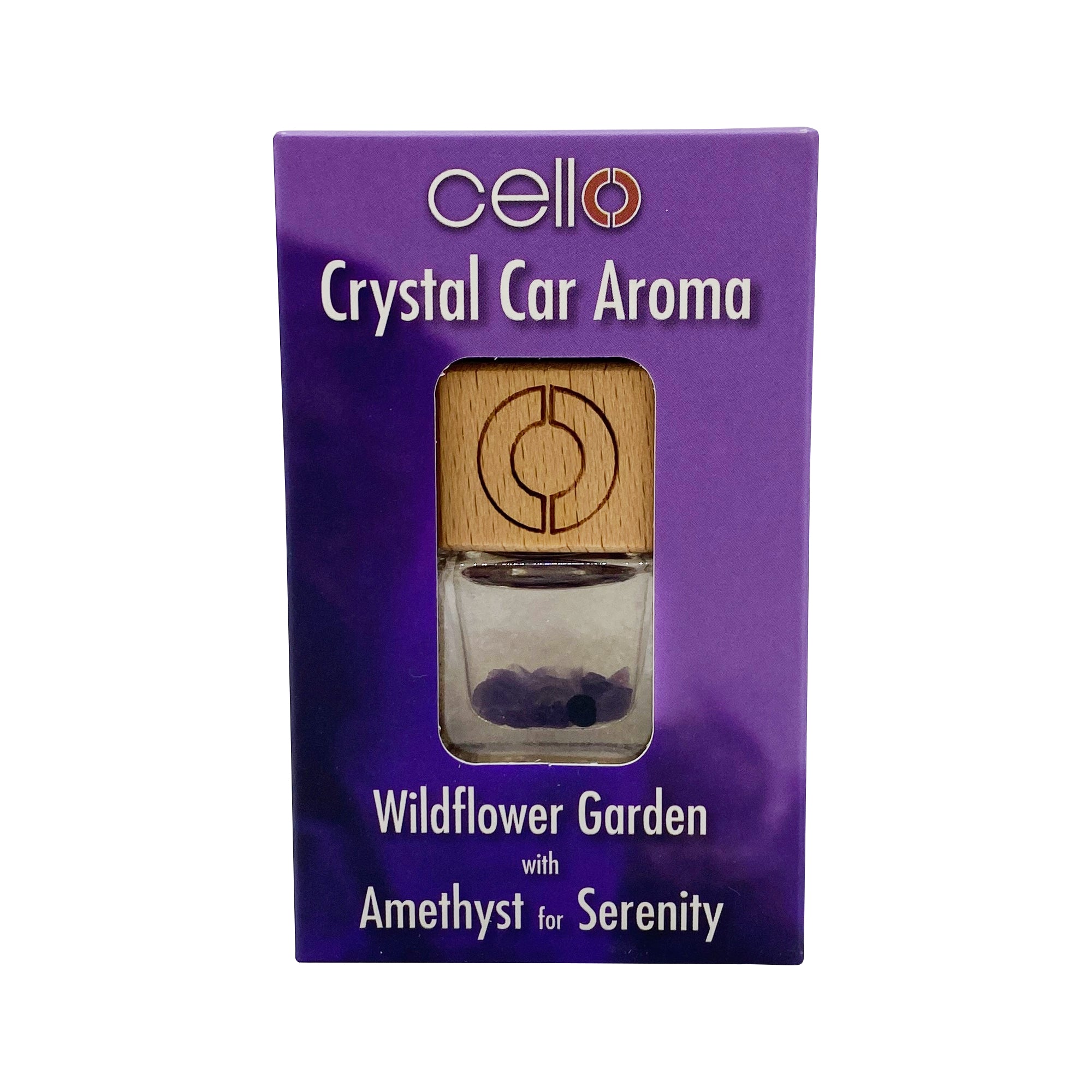 Cello - Crystal Car Aroma - Amethyst - Wildflower Garden