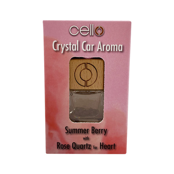 Cello - Crystal Car Aroma - Rose Quartz - Summer Berry