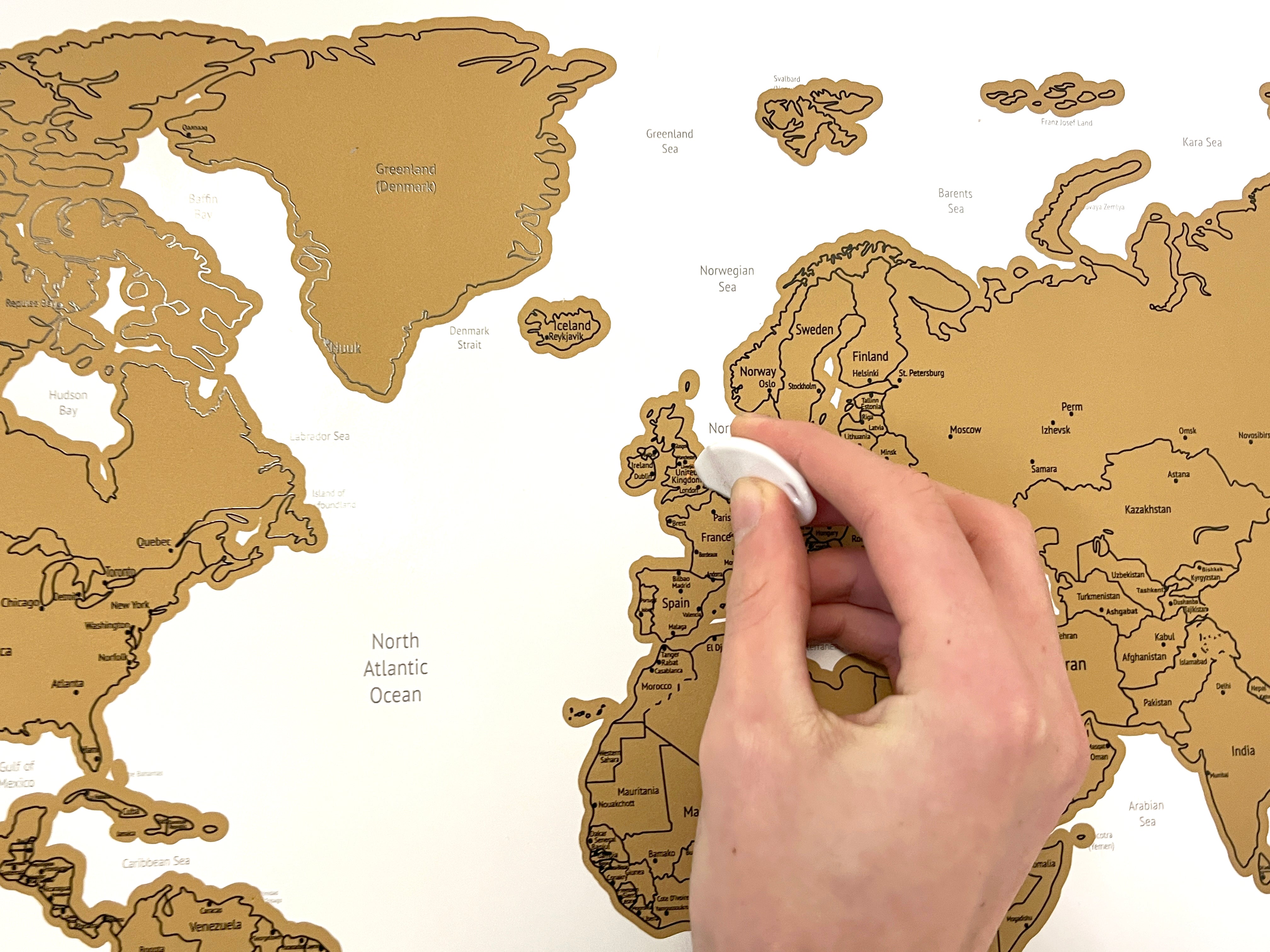 Gleneagles - Travel Scratch World Map - White