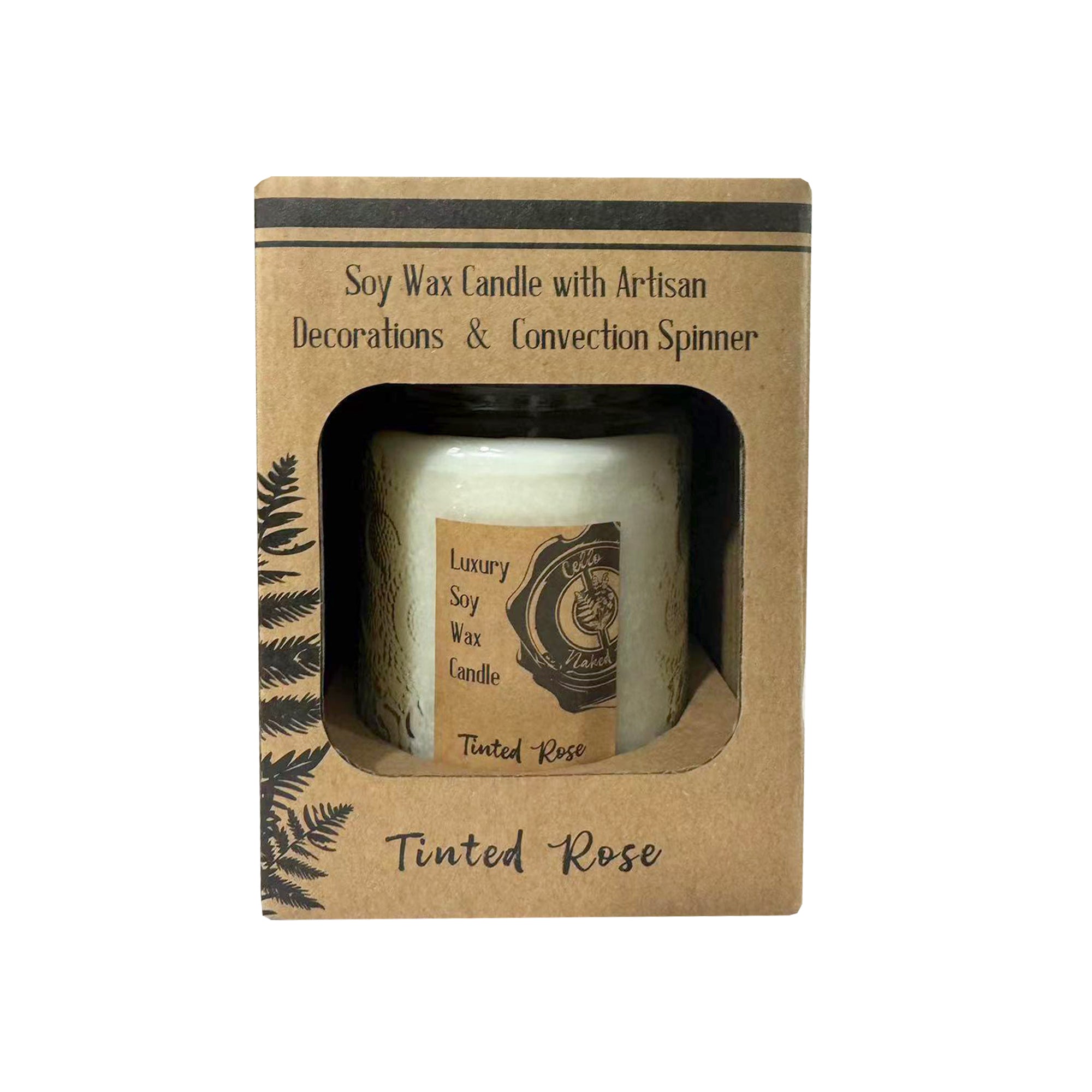 Cello - Naked Convection Spinner Candle 200g - Tinted Rose