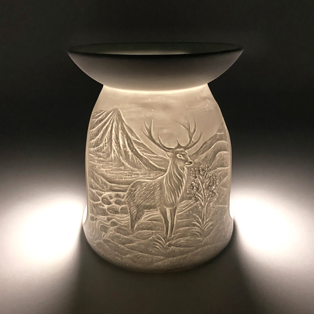 Naked Cello - Porcelain Tealight Burner - Highland Stag