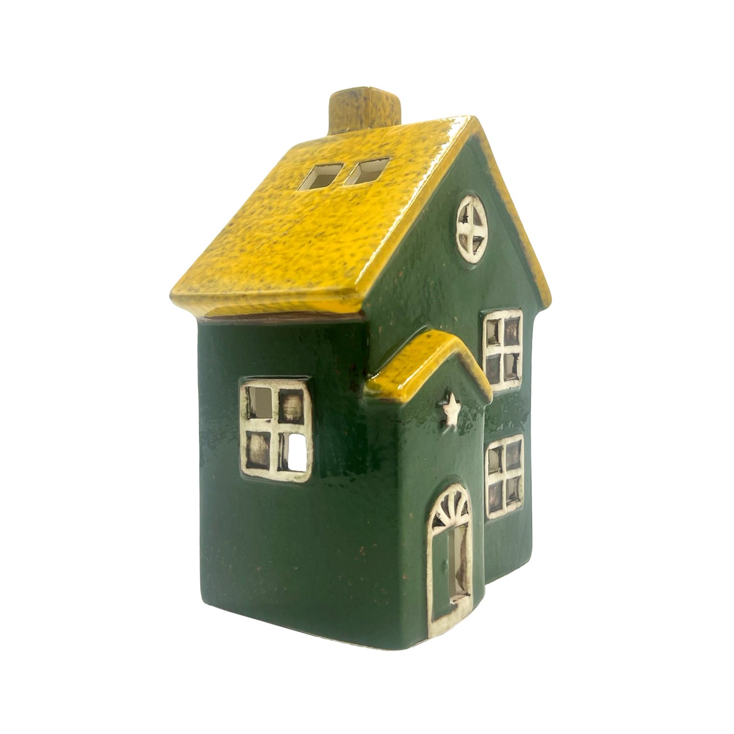 Cello - Seaside Lodge Tealight - Green & Yellow