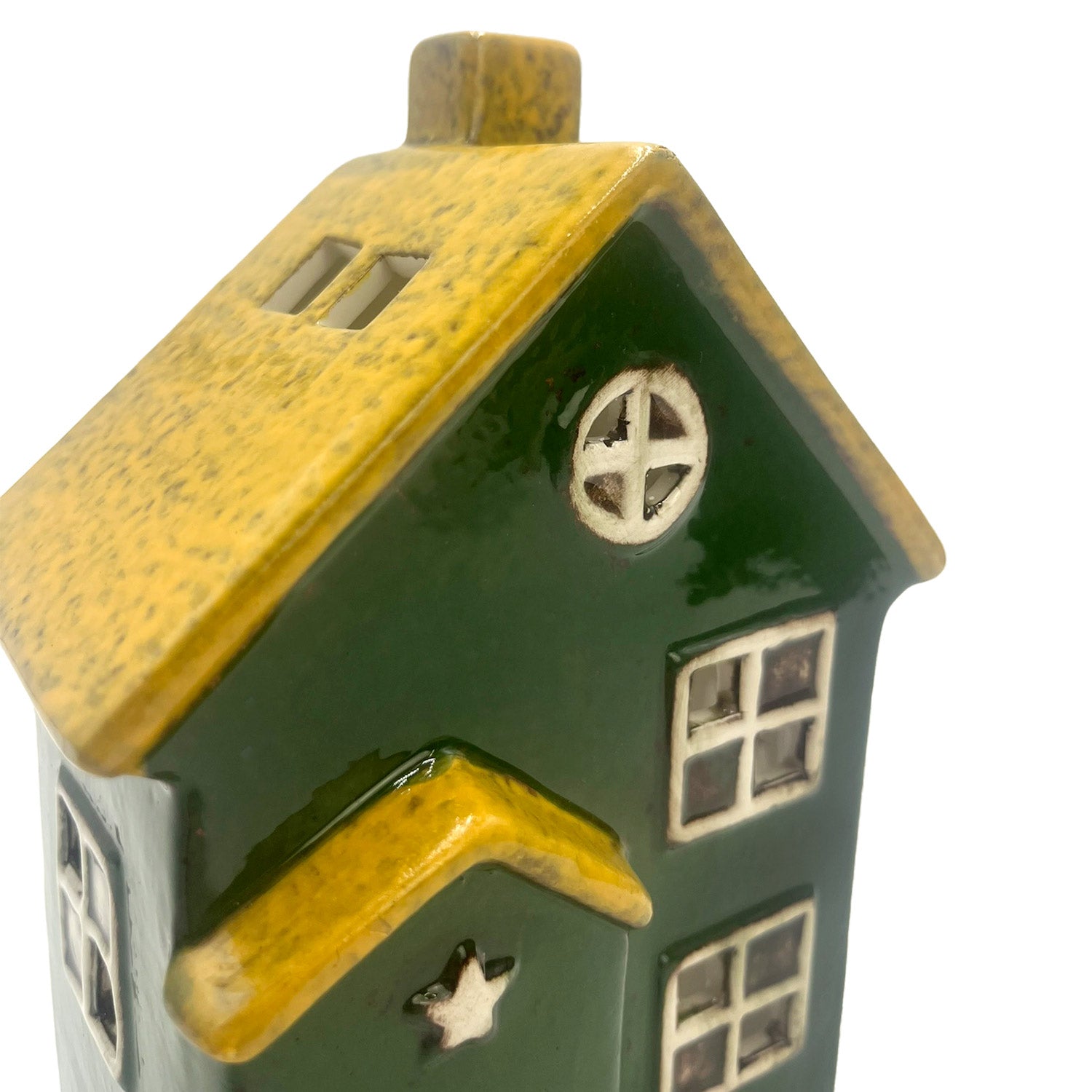 Cello - Seaside Lodge Tealight - Green & Yellow