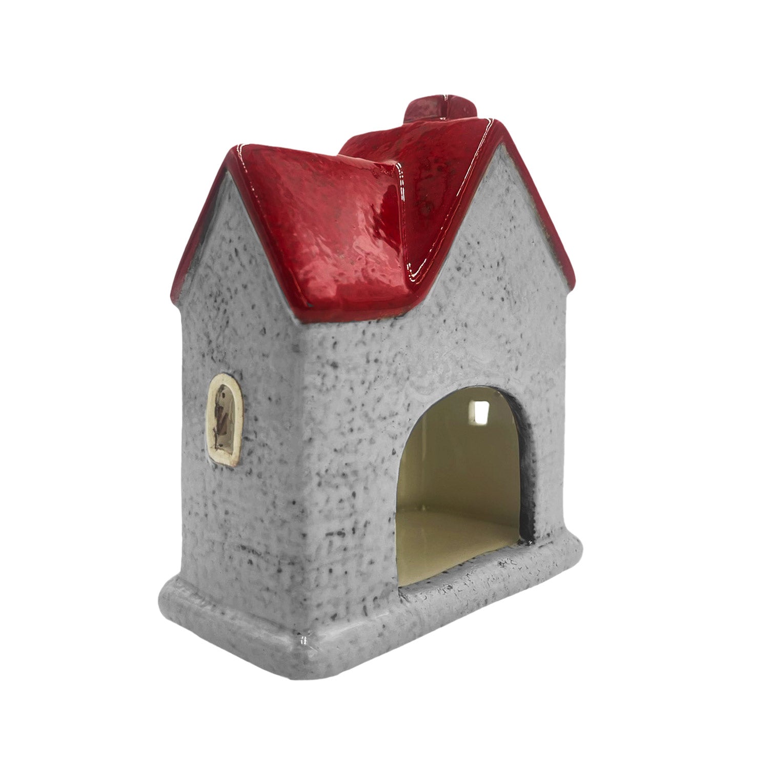 Cello - Apex House Tealight - Grey & Red