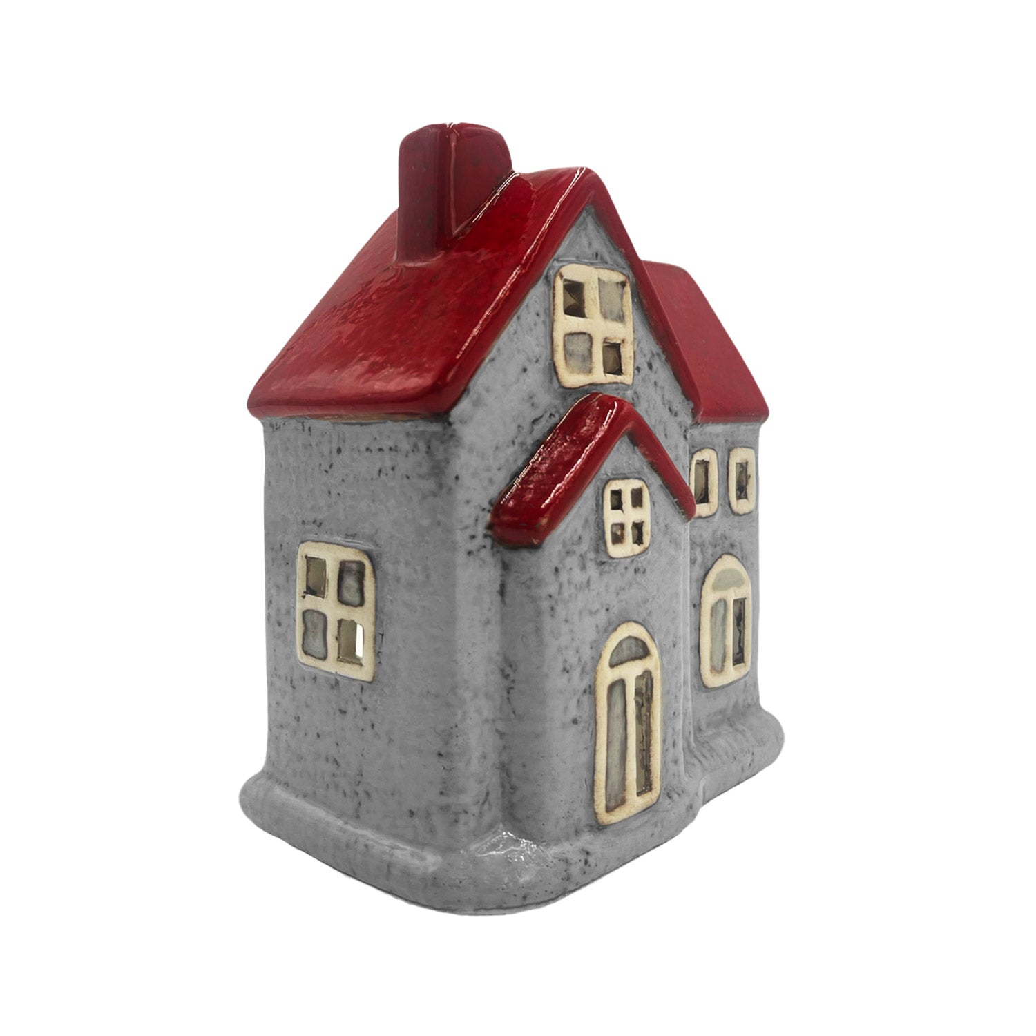 Cello - Apex House Tealight - Grey & Red