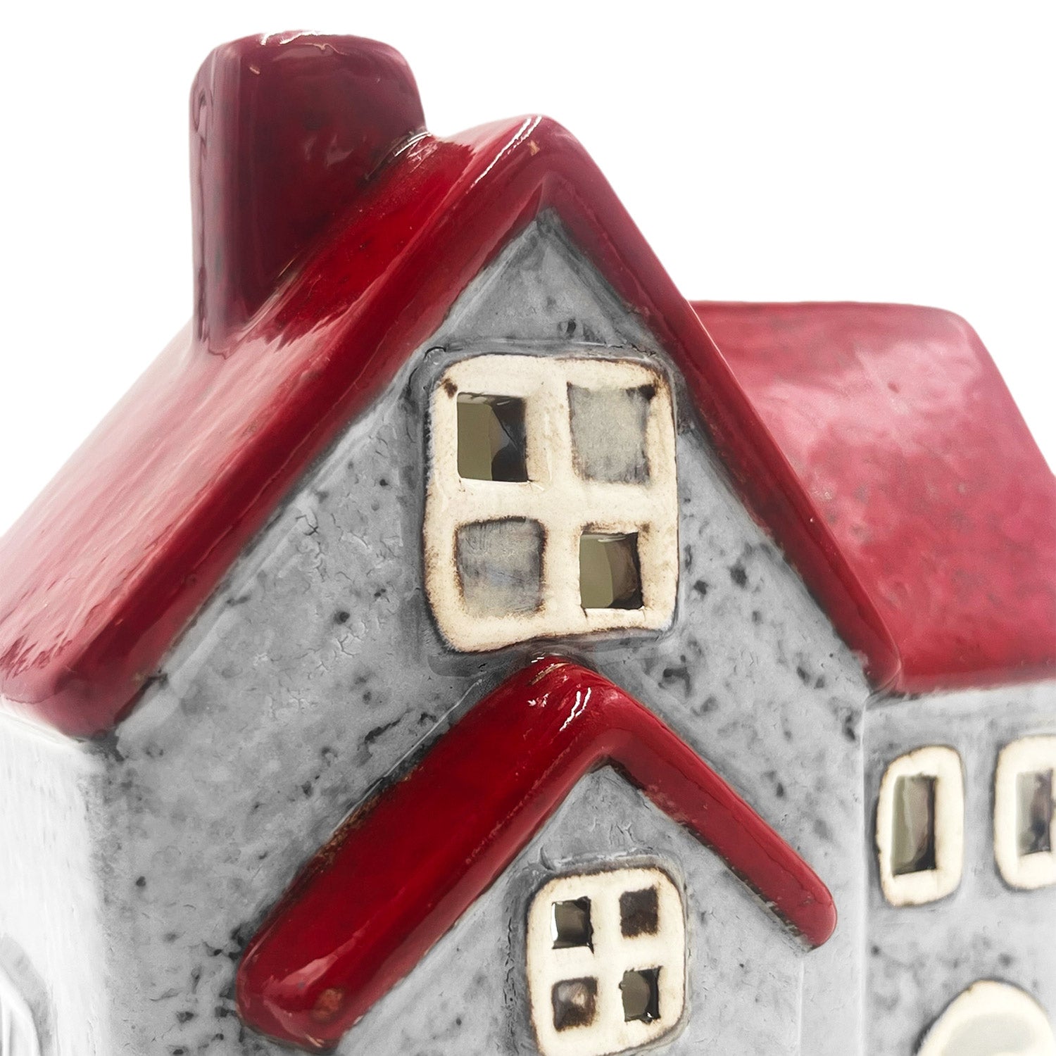 Cello - Apex House Tealight - Grey & Red