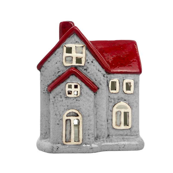 Cello - Apex House Tealight - Grey & Red