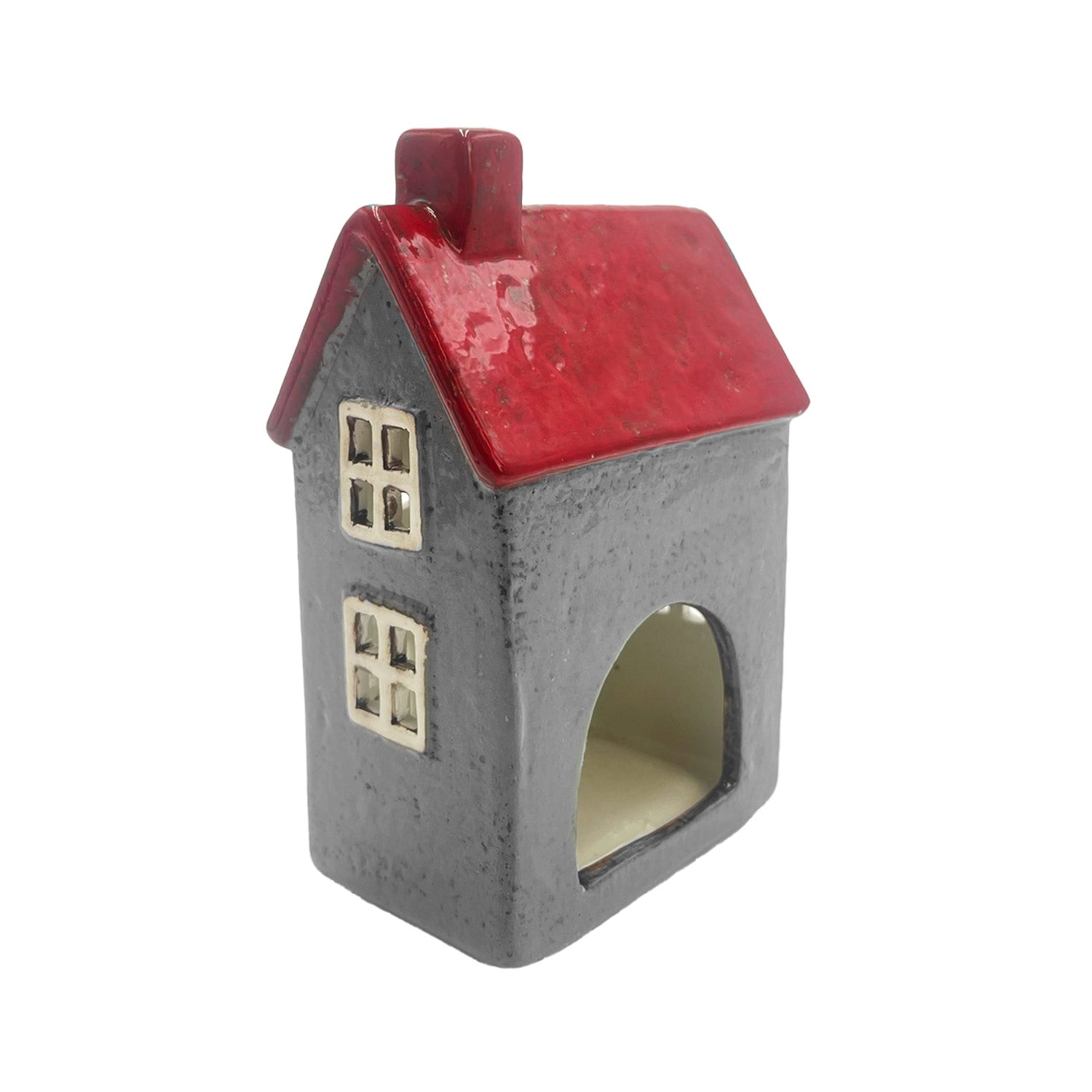 Cello - Glow Manor Tealight - Grey & Red