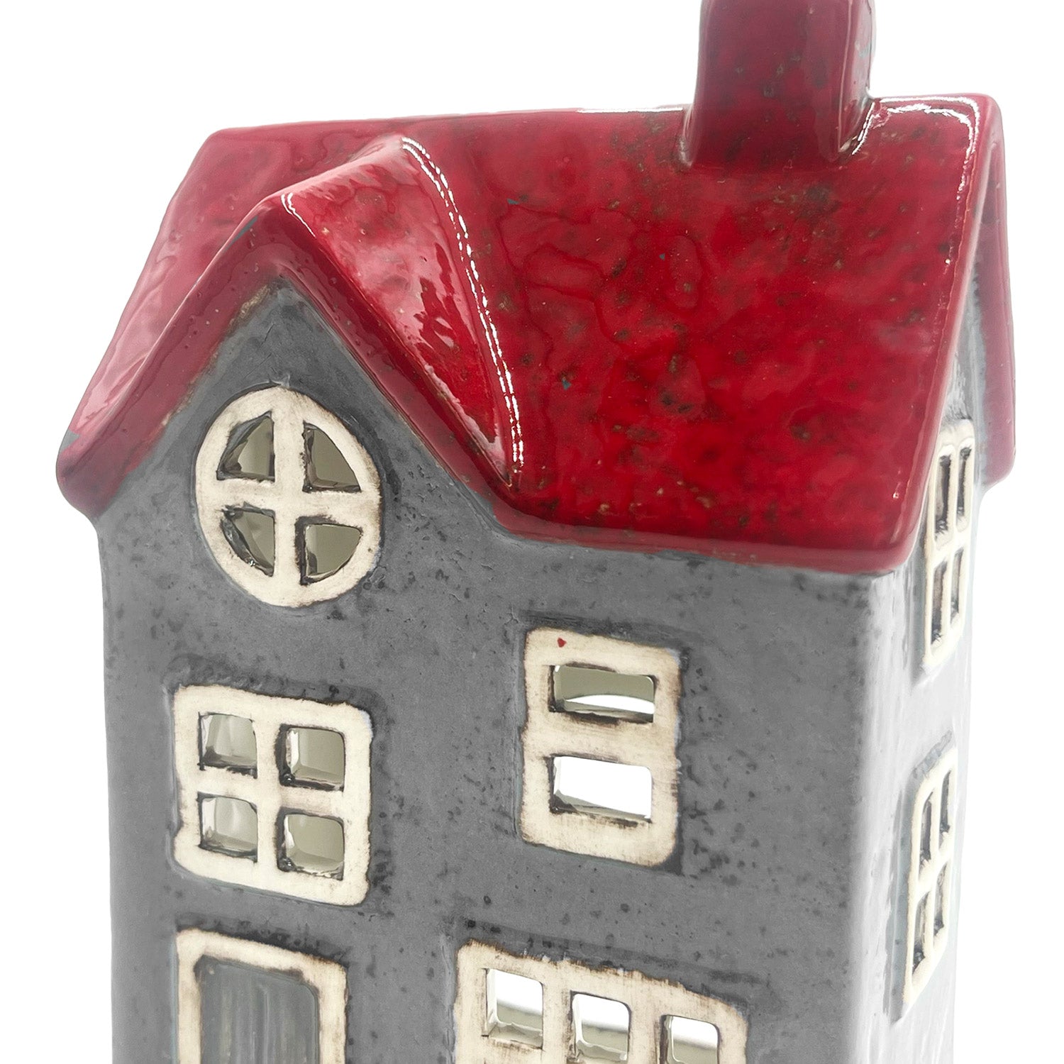 Cello - Glow Manor Tealight - Grey & Red