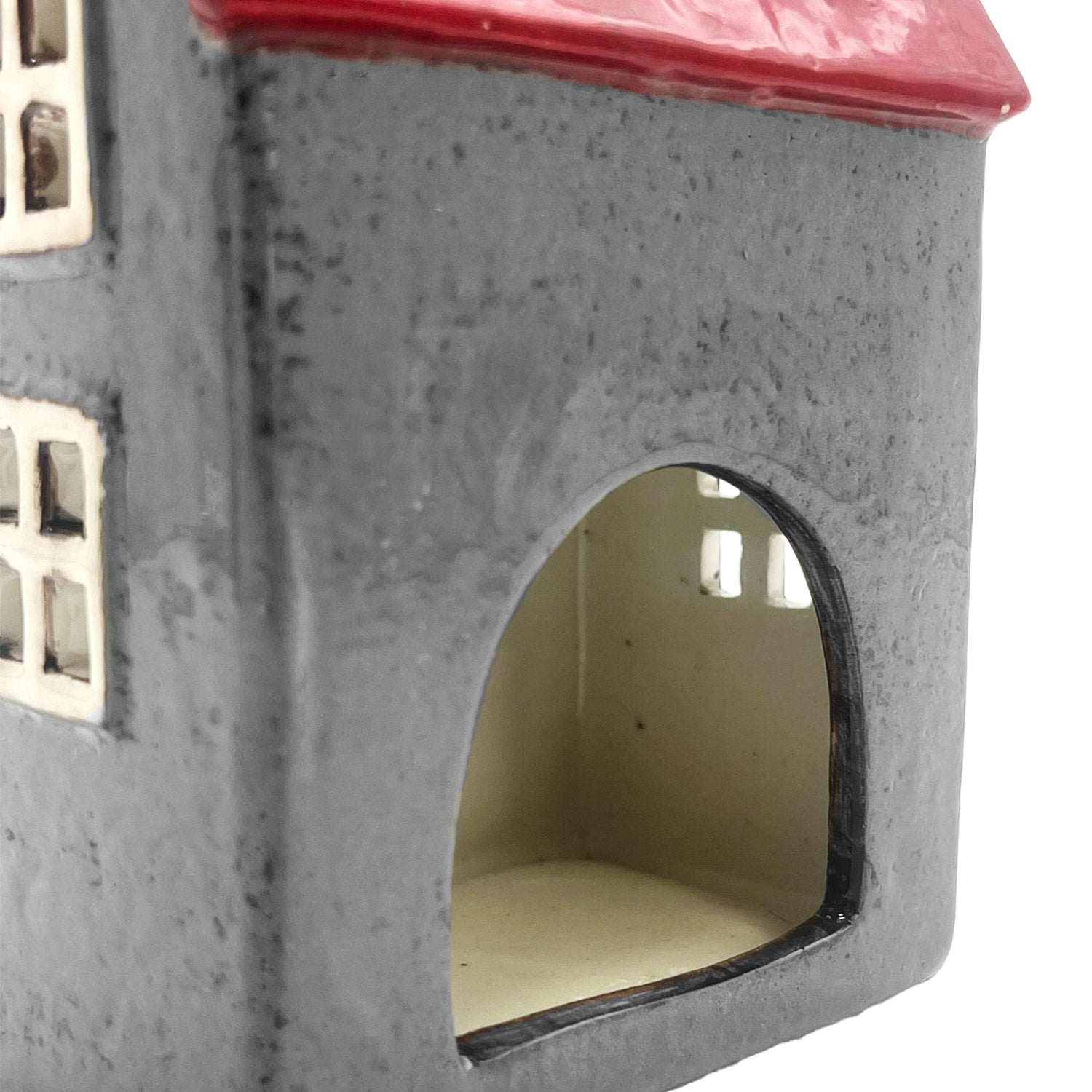 Cello - Glow Manor Tealight - Grey & Red