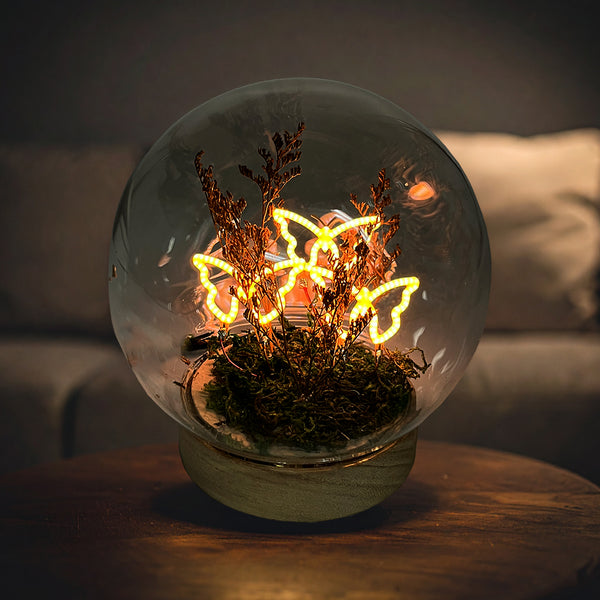 Gleneagles - Butterfly Trio LED USB Glass Lamp