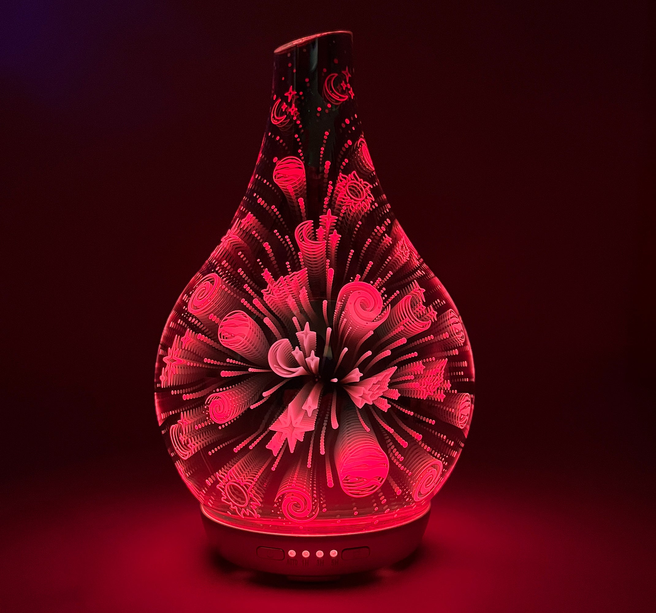 Cello - Cosmic 3D Art Glass Ultrasonic Diffuser Large W/White Light ...