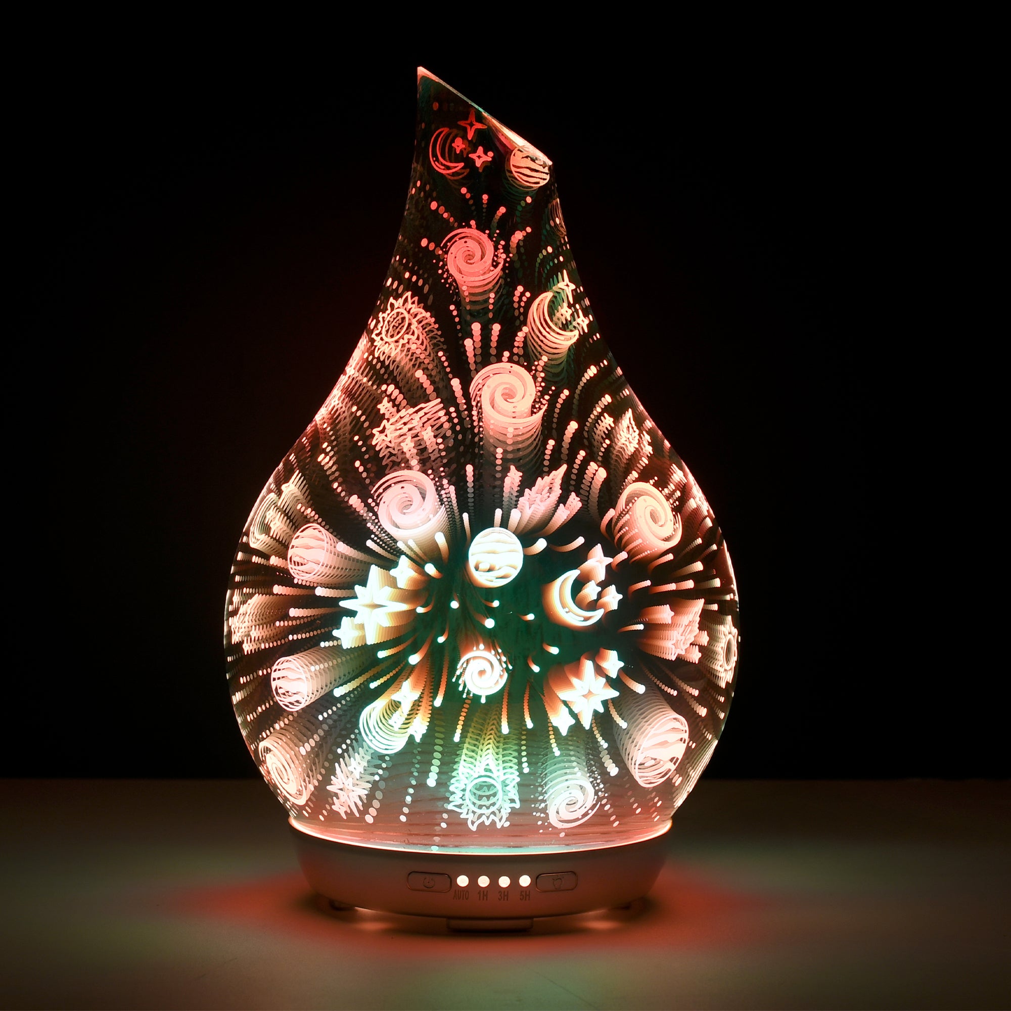 Cello - Cosmic 3D Art Glass Ultrasonic Diffuser Large W/White Light ...