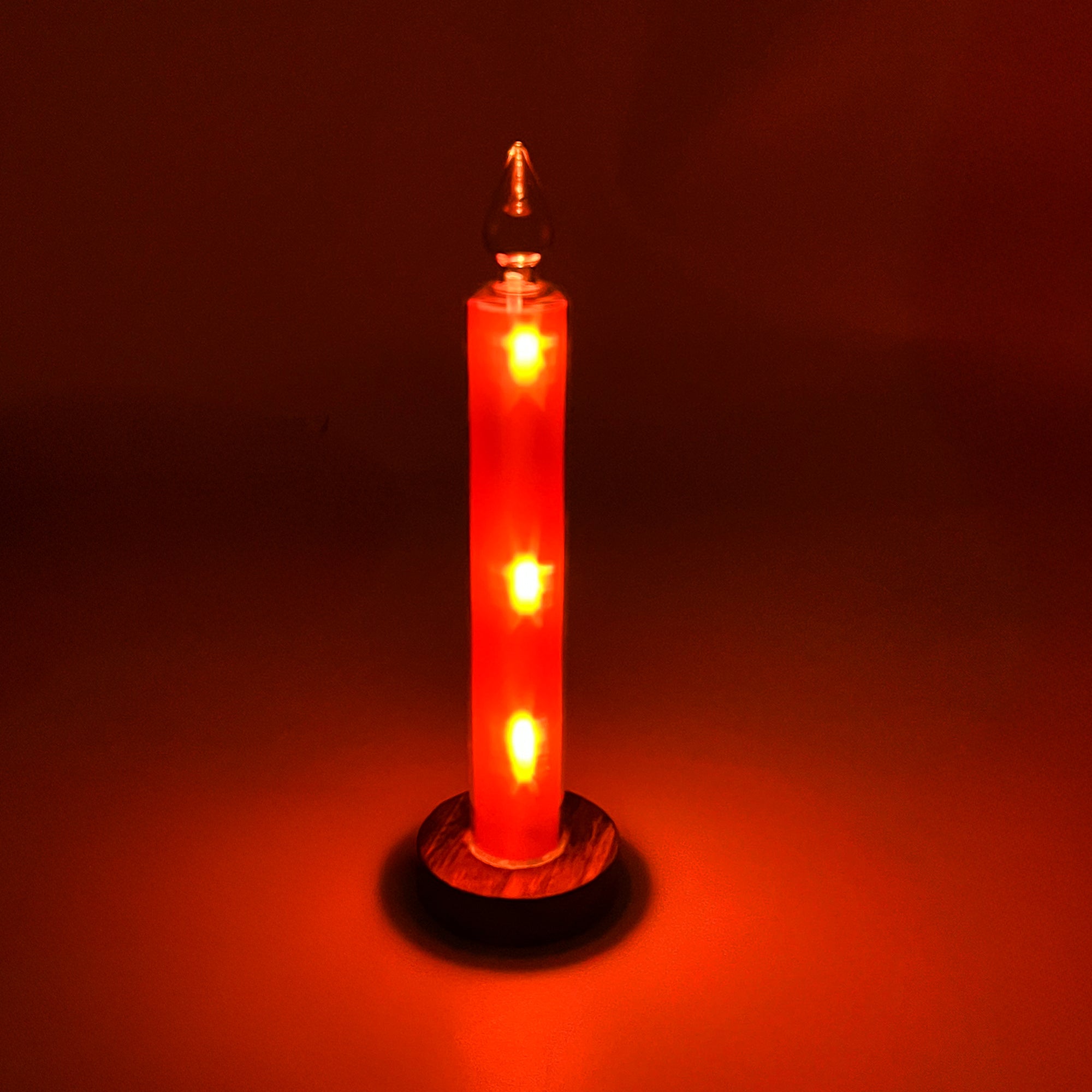 Gleneagles - Moving Stars Red LED USB Glass Candle