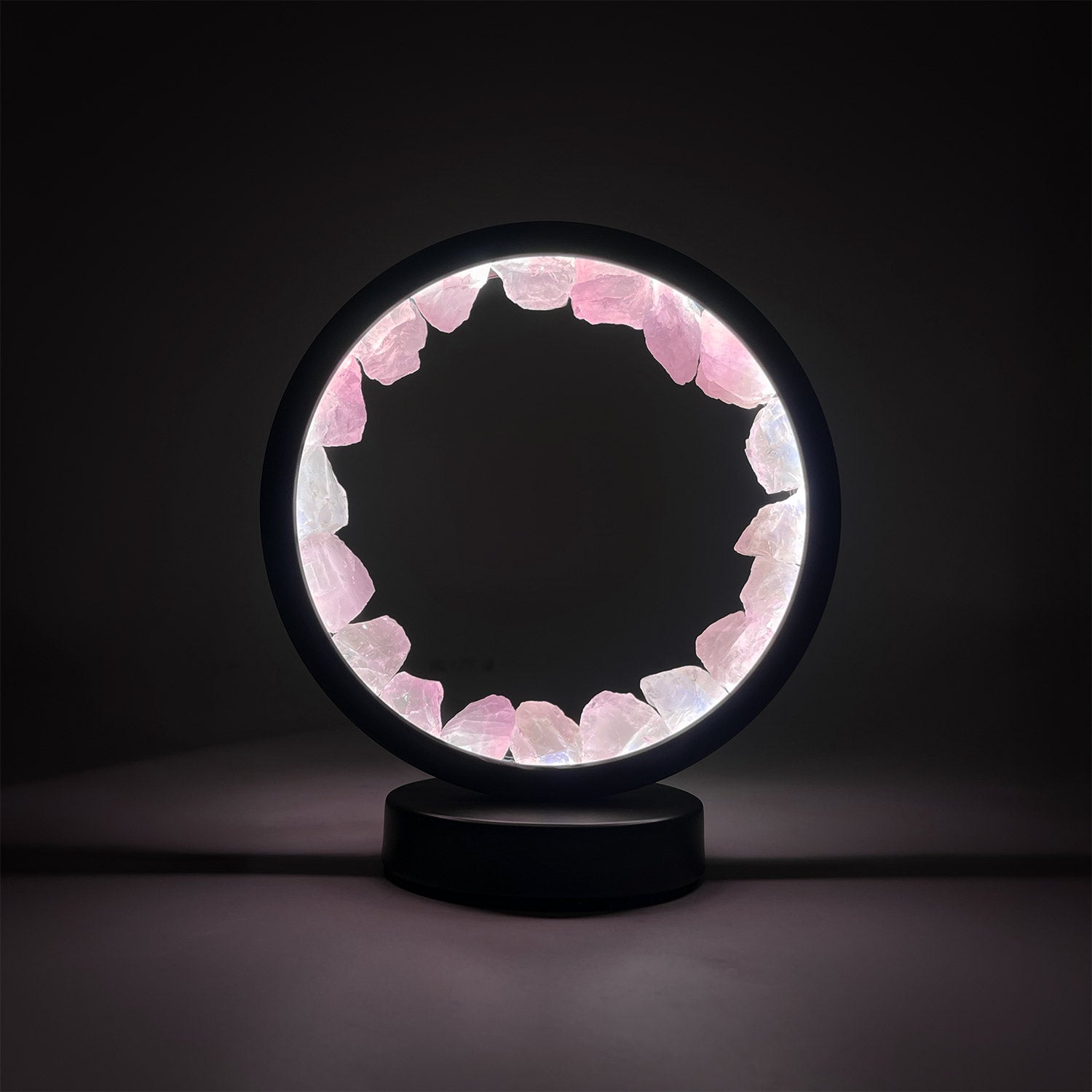 Gleneagles - Circle Earth LED Lamp - Rose Quartz