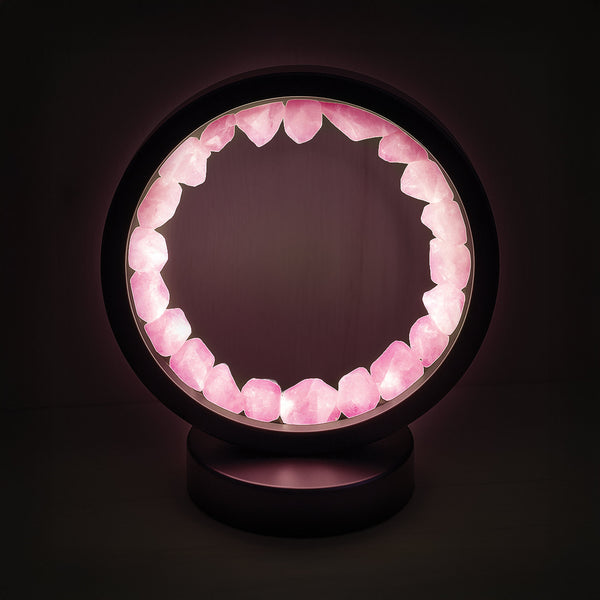 Gleneagles - Circle Earth LED Lamp - Rose Quartz
