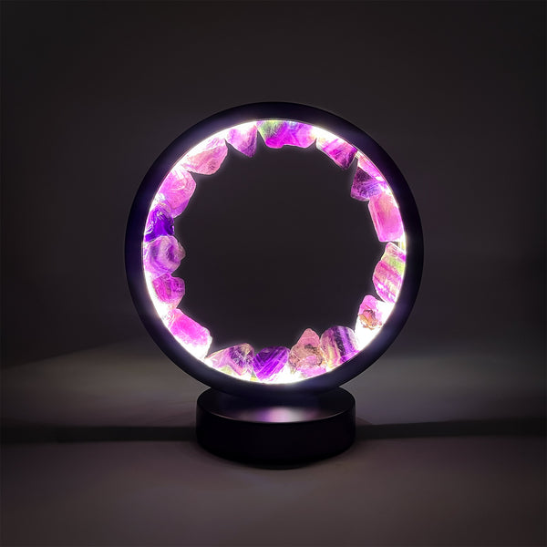 Gleneagles - Circle Earth LED Lamp - Purple Fluorite
