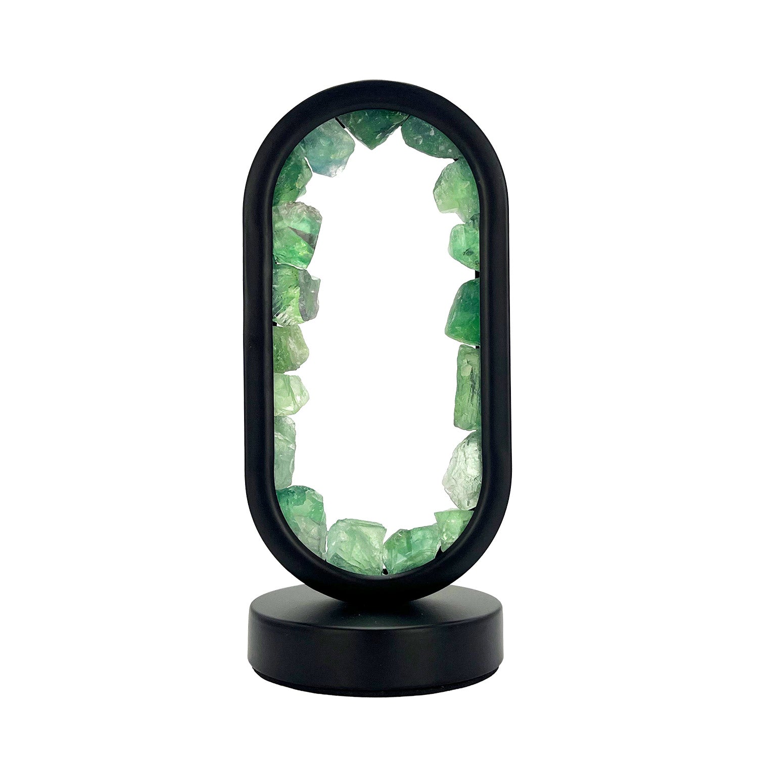 Gleneagles - Oval Earth LED Lamp - Green Fluorite