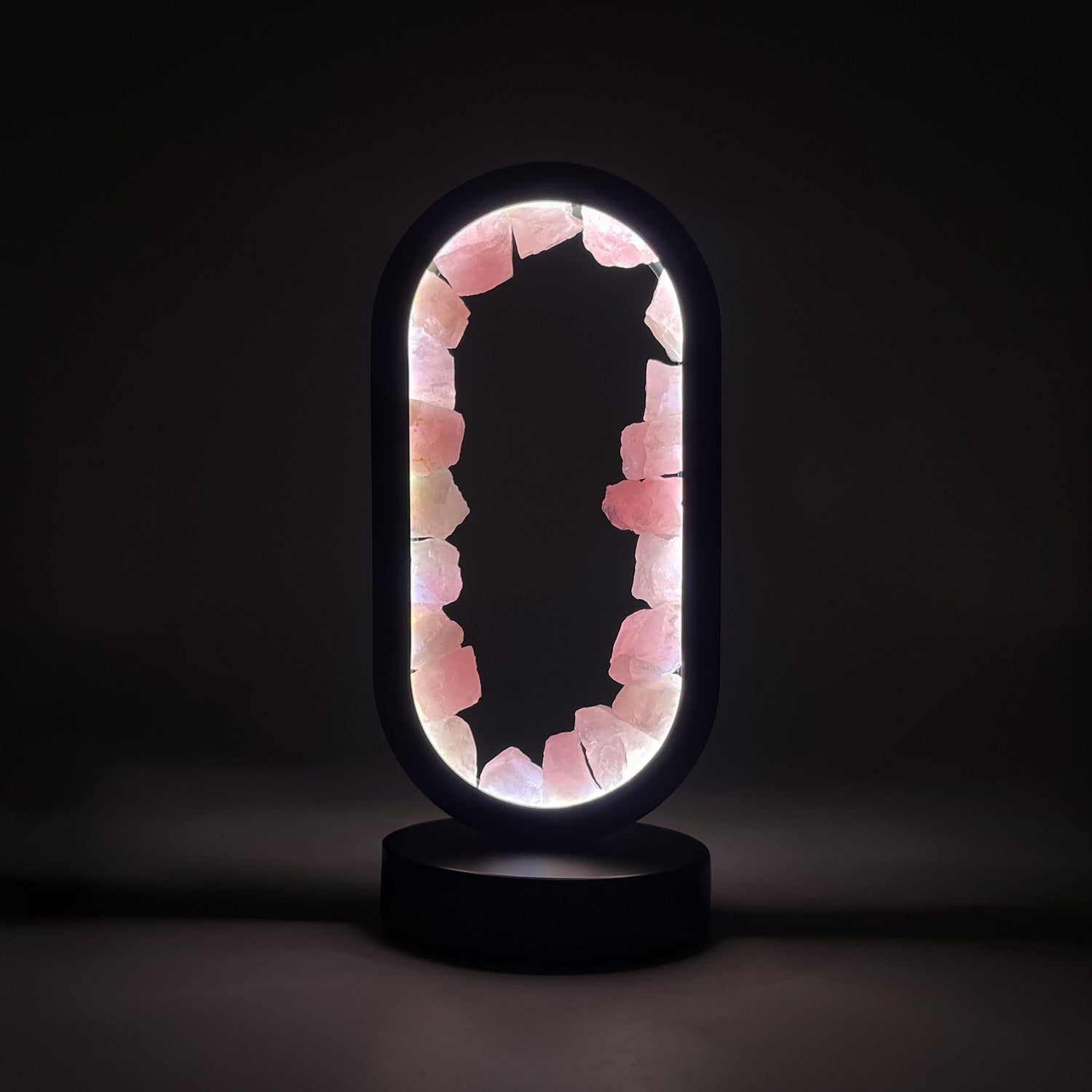 Gleneagles - Oval Earth LED Lamp - Rose Quartz