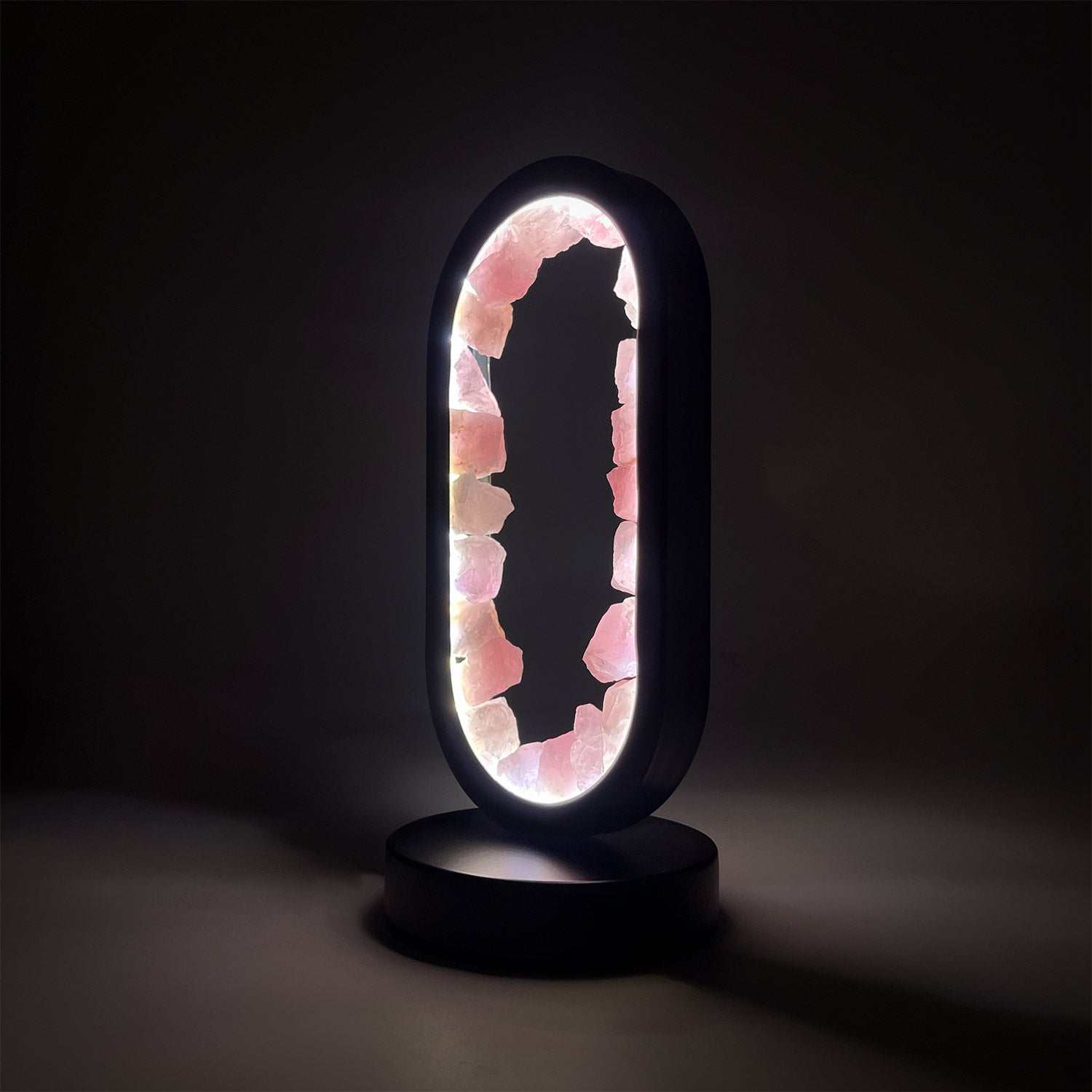 Gleneagles - Oval Earth LED Lamp - Rose Quartz