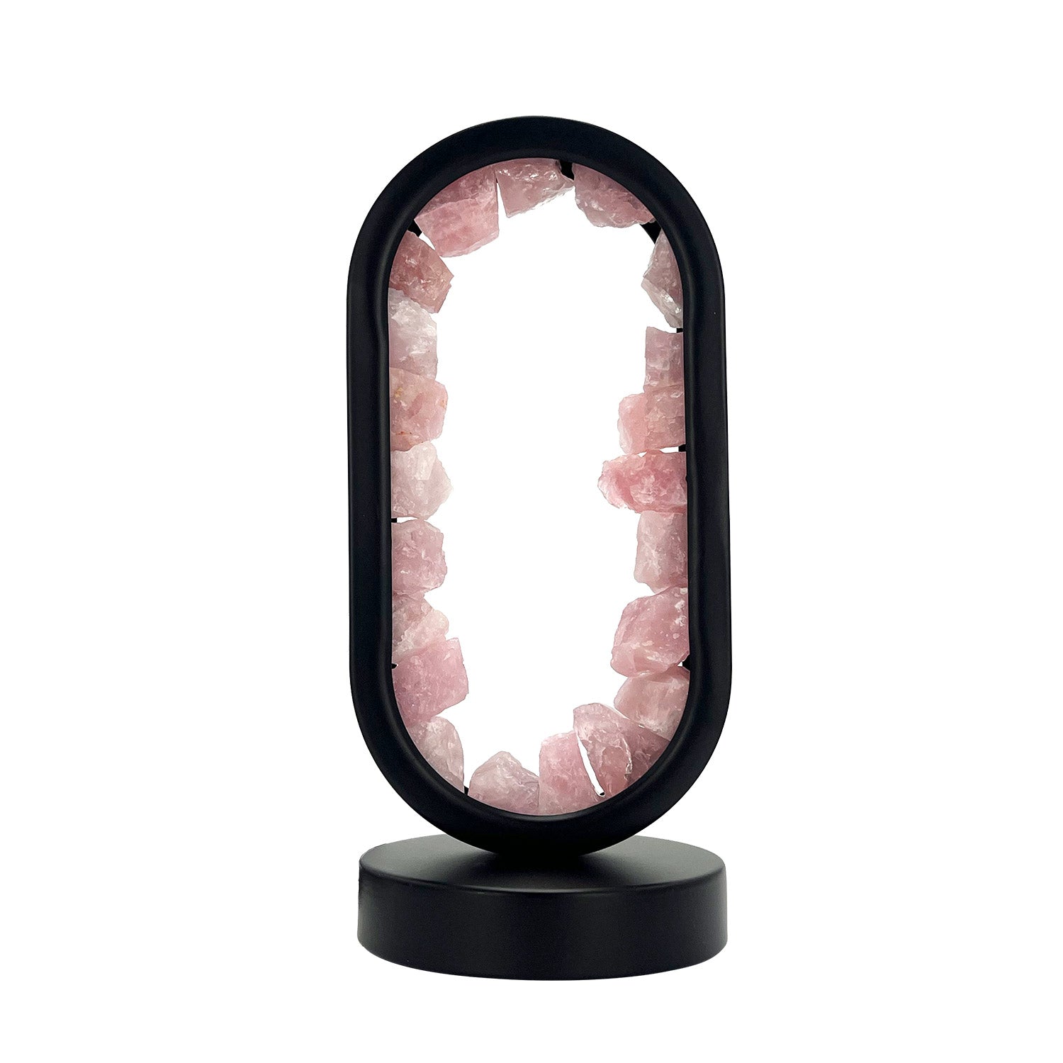 Gleneagles - Oval Earth LED Lamp - Rose Quartz
