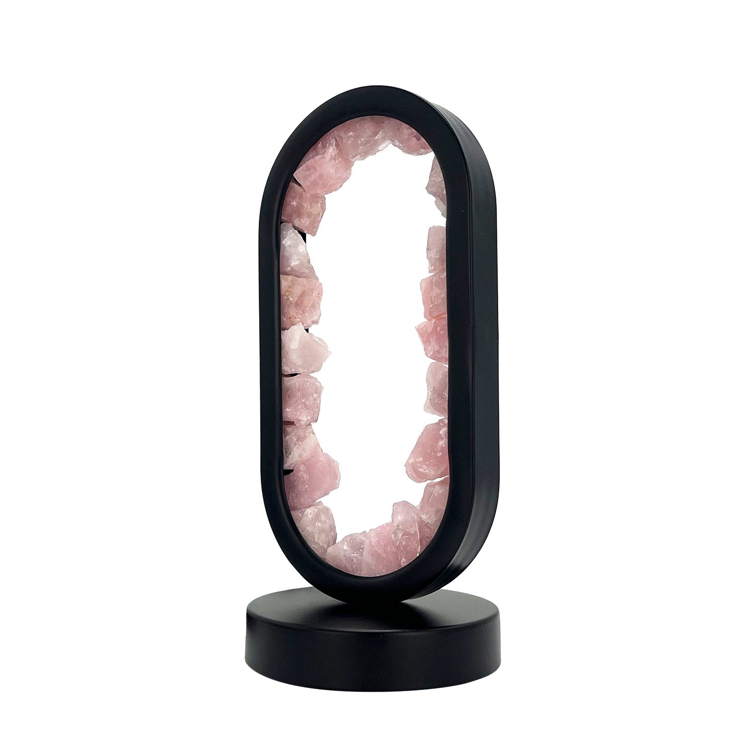 Gleneagles - Oval Earth LED Lamp - Rose Quartz
