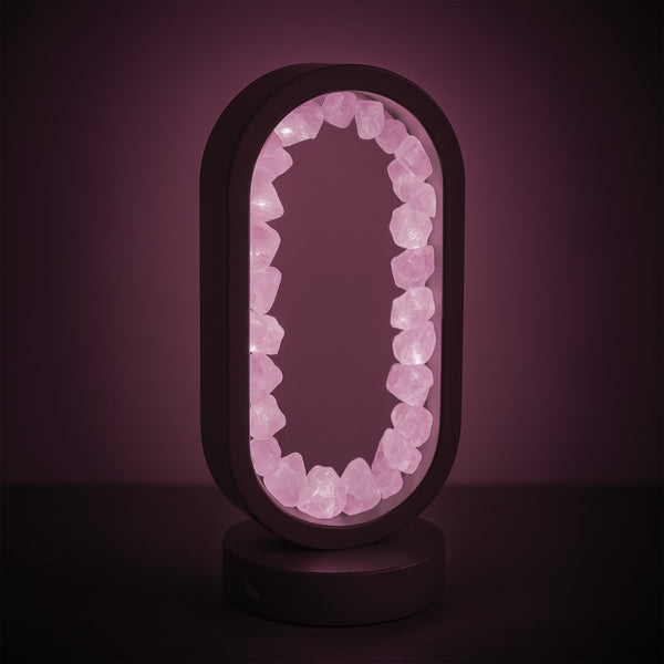 Gleneagles - Oval Earth LED Lamp - Rose Quartz