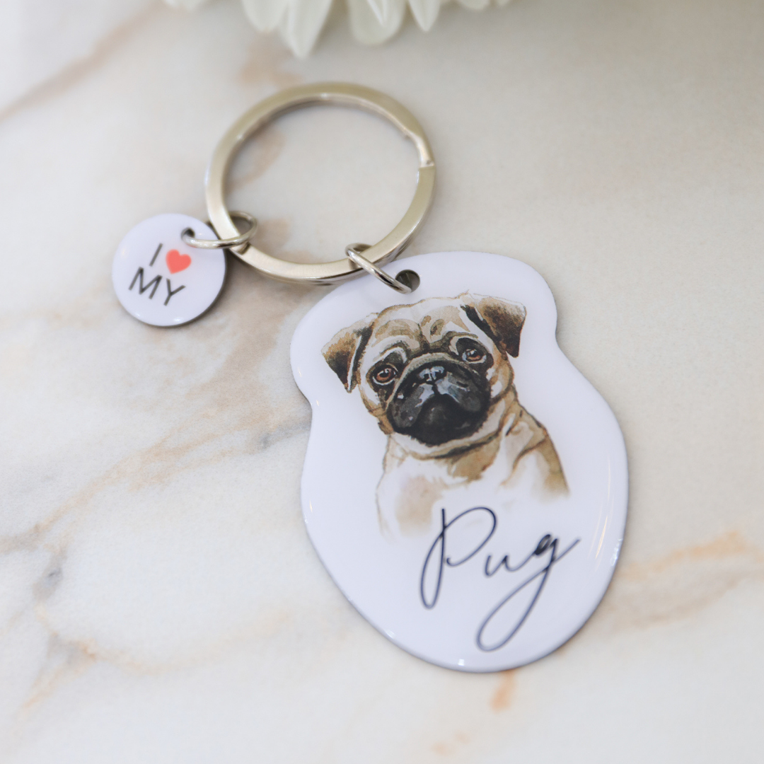 Splosh Pet Keyring - Pug