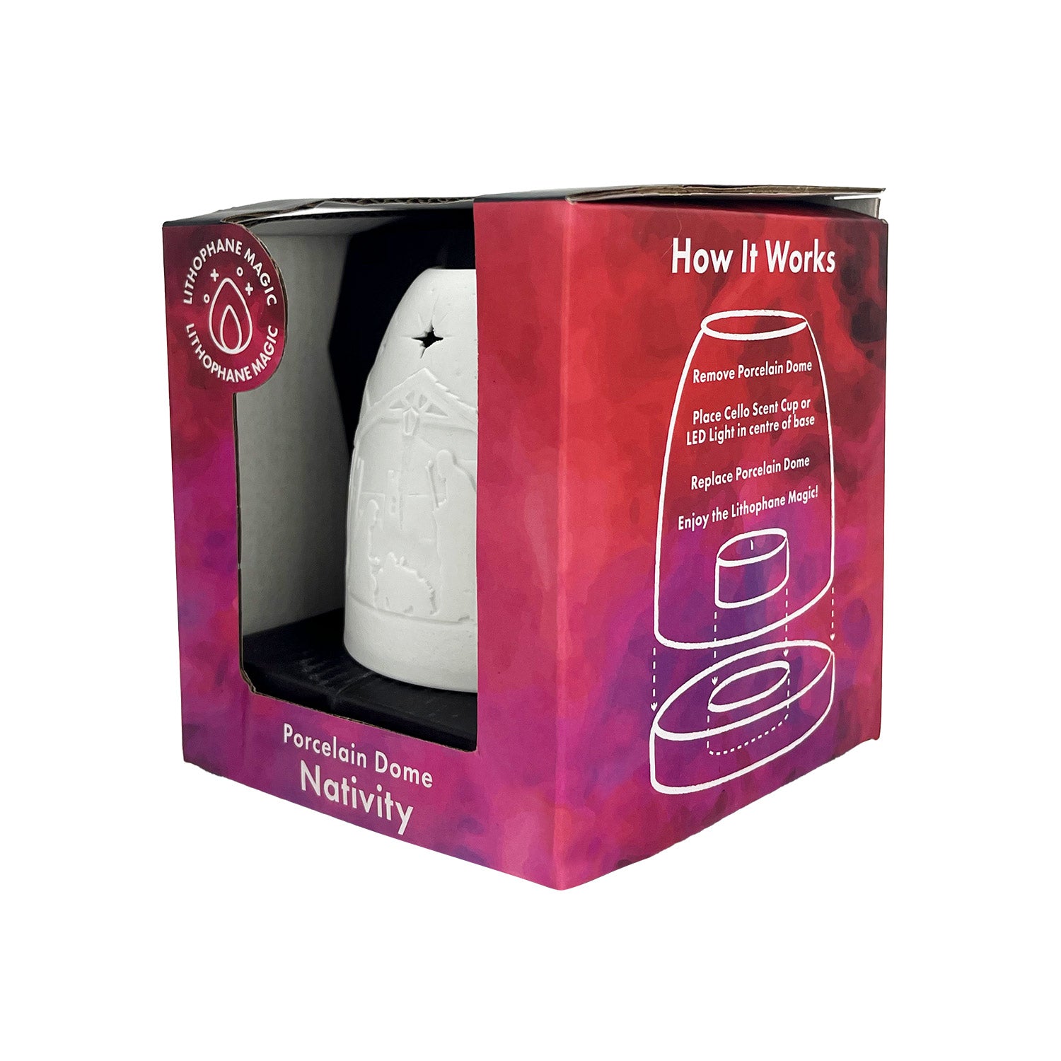 Cello - Tall Tealight Dome - Nativity