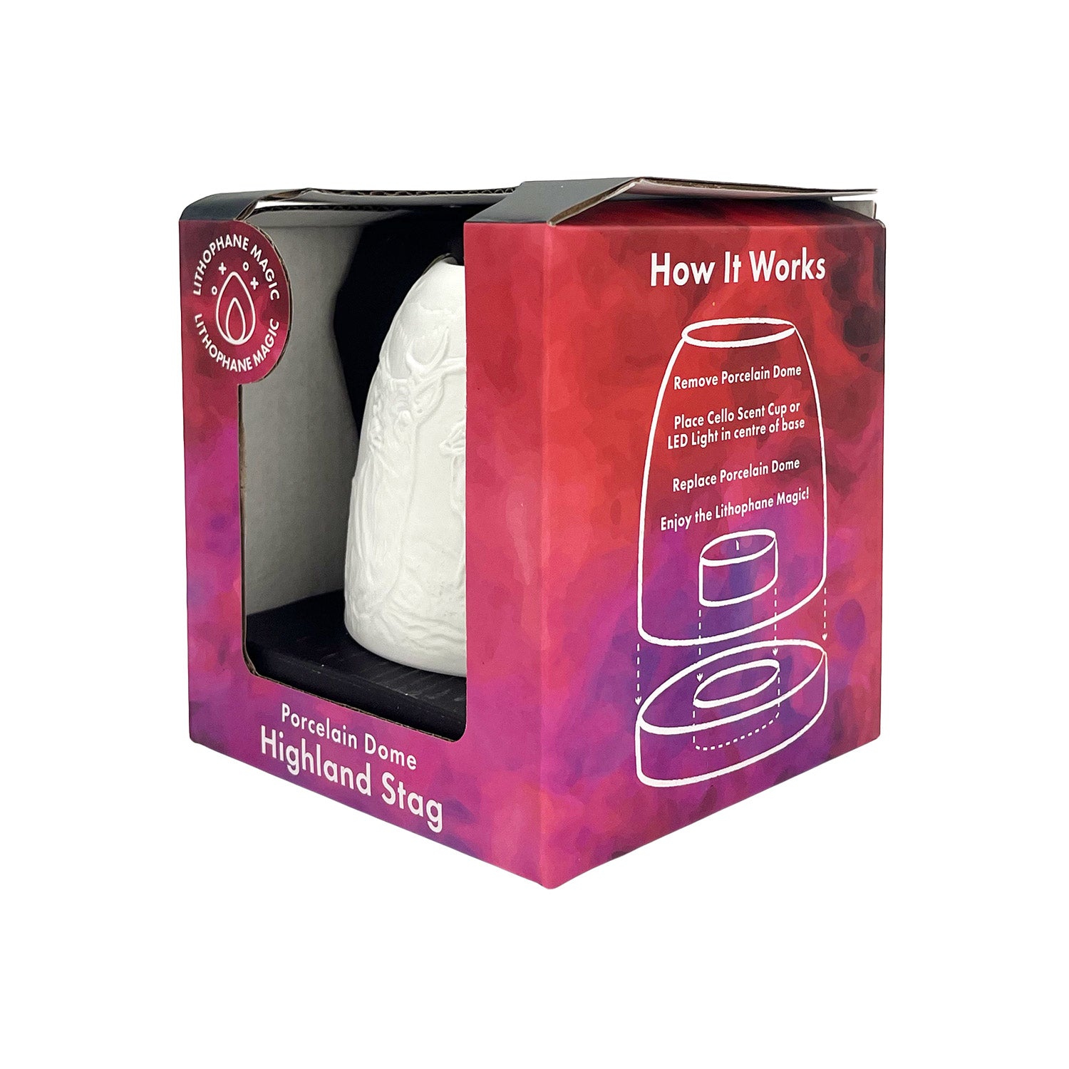 Cello - Tall Tealight Dome - Highland Stag