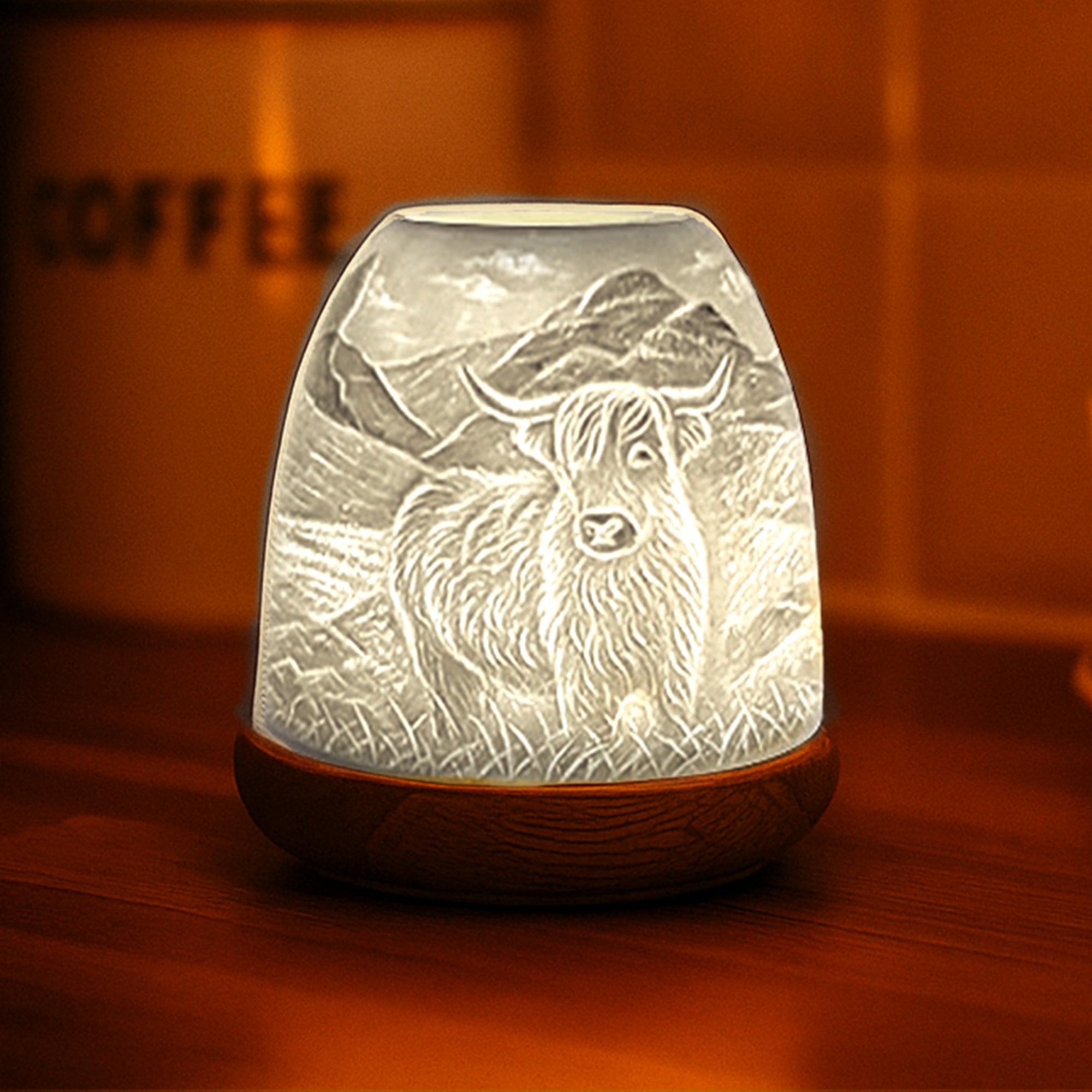 Cello - Tall Tealight Dome - Highland Cow