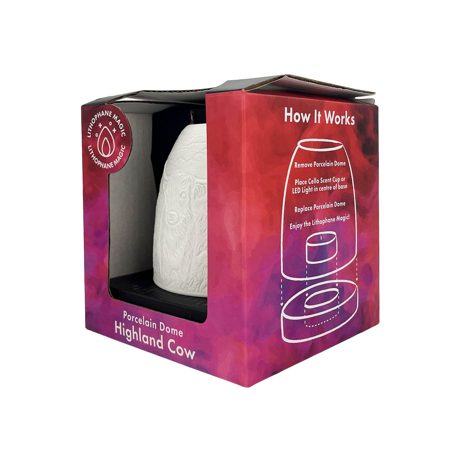 Cello - Tall Tealight Dome - Highland Cow