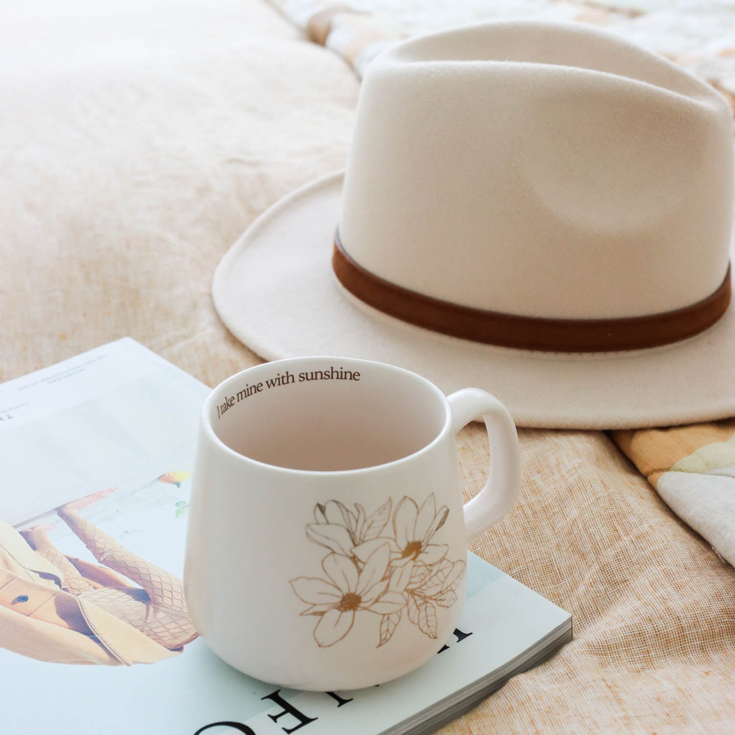 Splosh - Blossom Mug - Gold Floral