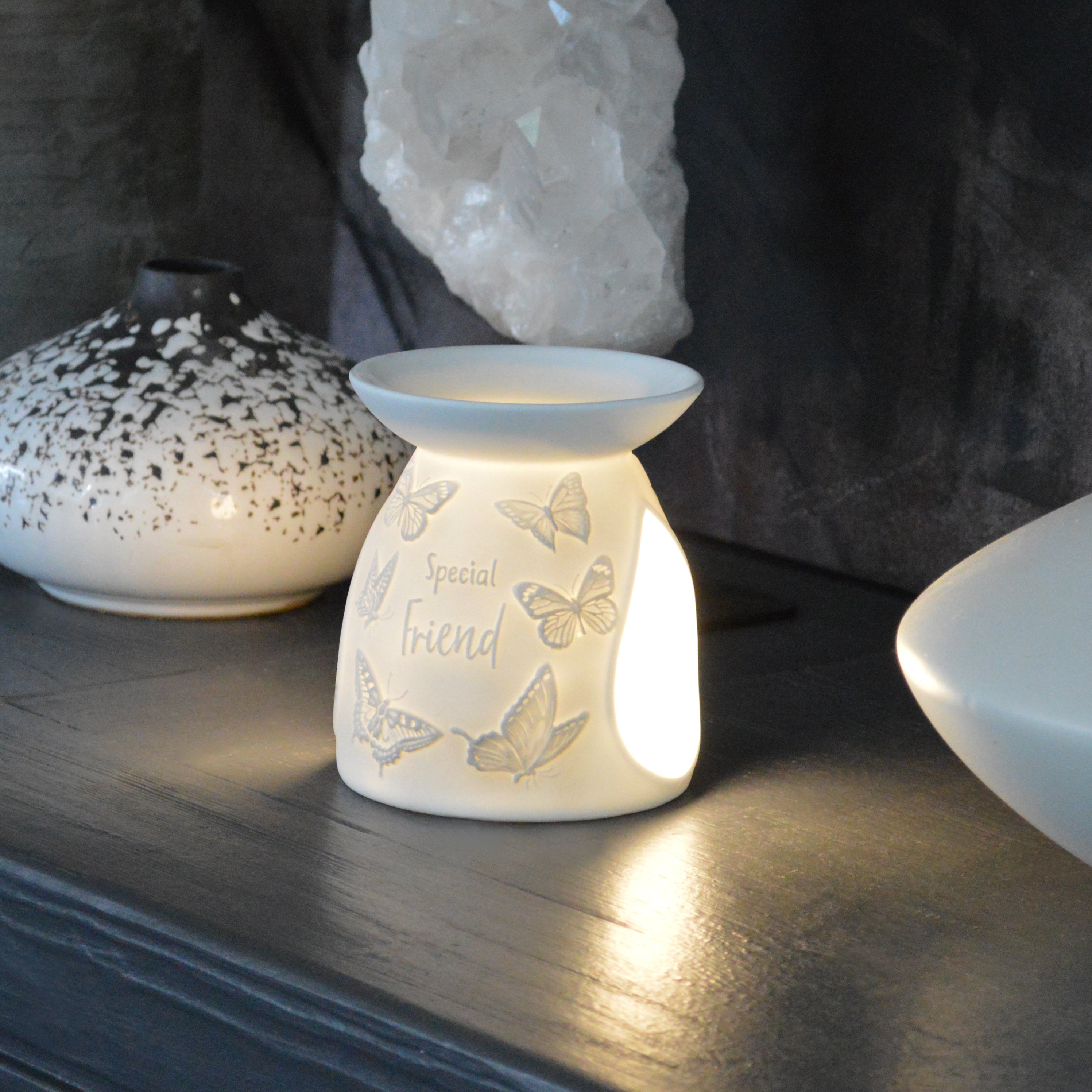 Cello - Porcelain Tealight Wax Melt Burner - Special Friend Butterfly