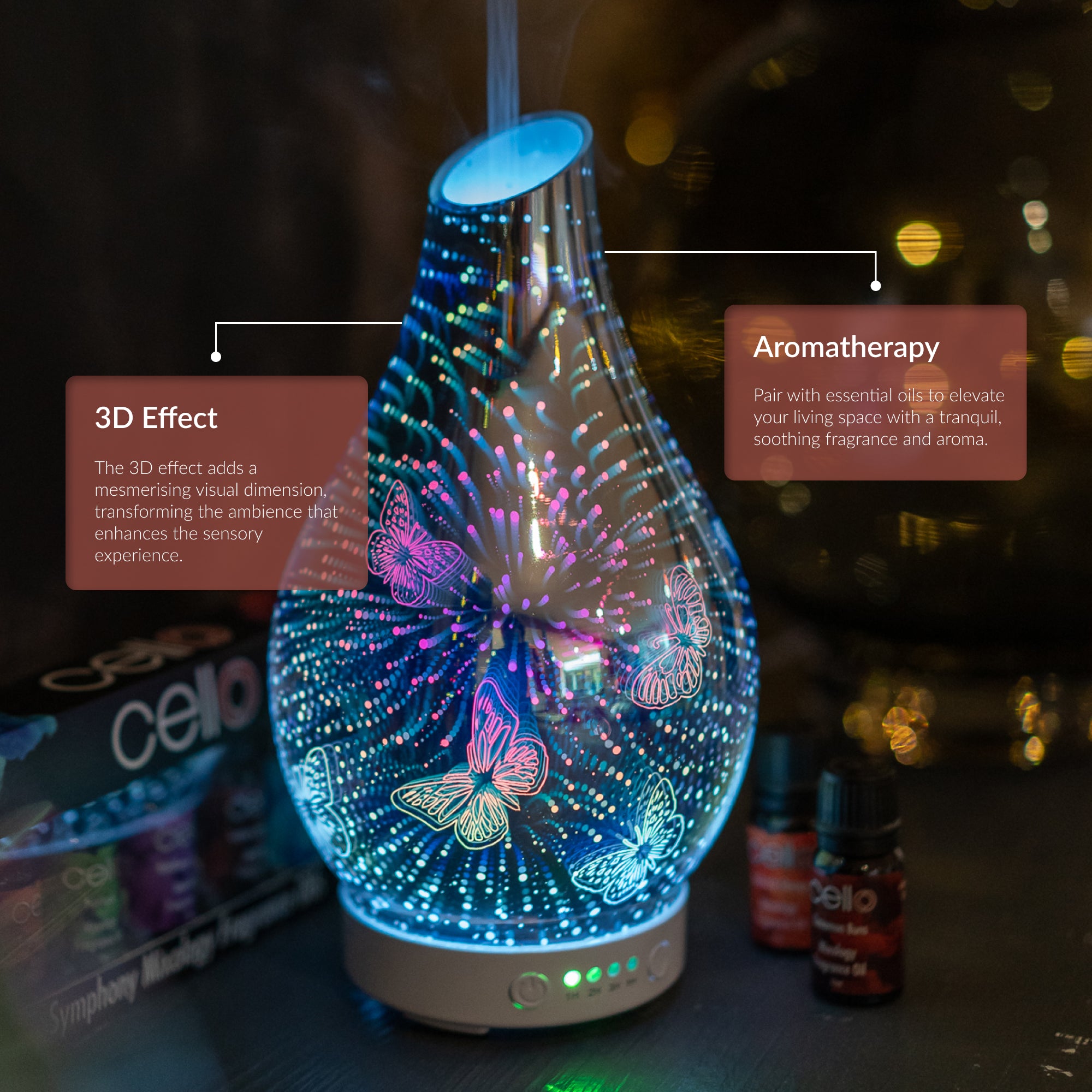 Cello - 3D Ultrasonic Diffuser - Butterfly