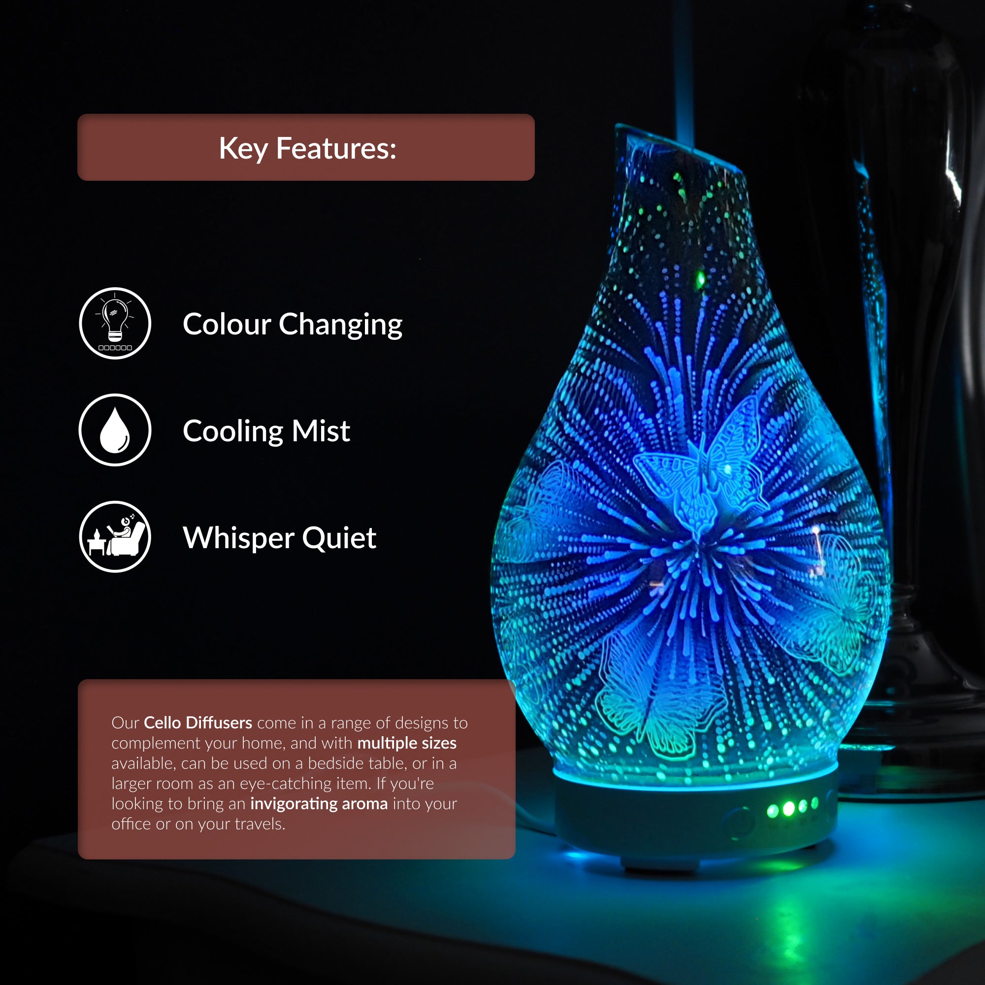 Cello - 3D Ultrasonic Diffuser - Butterfly