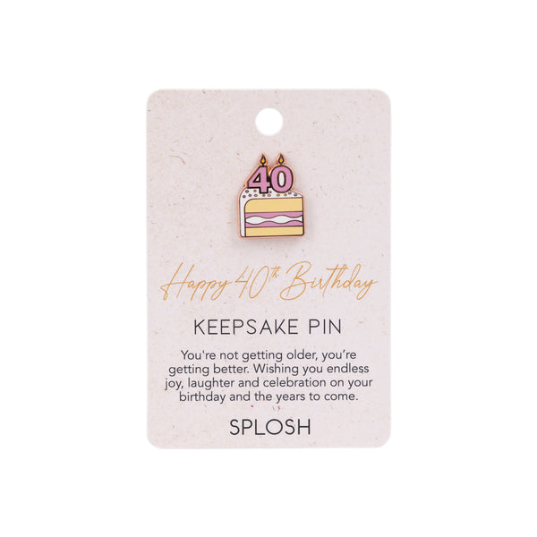 Splosh - Celebration Keepsake Pin - 40