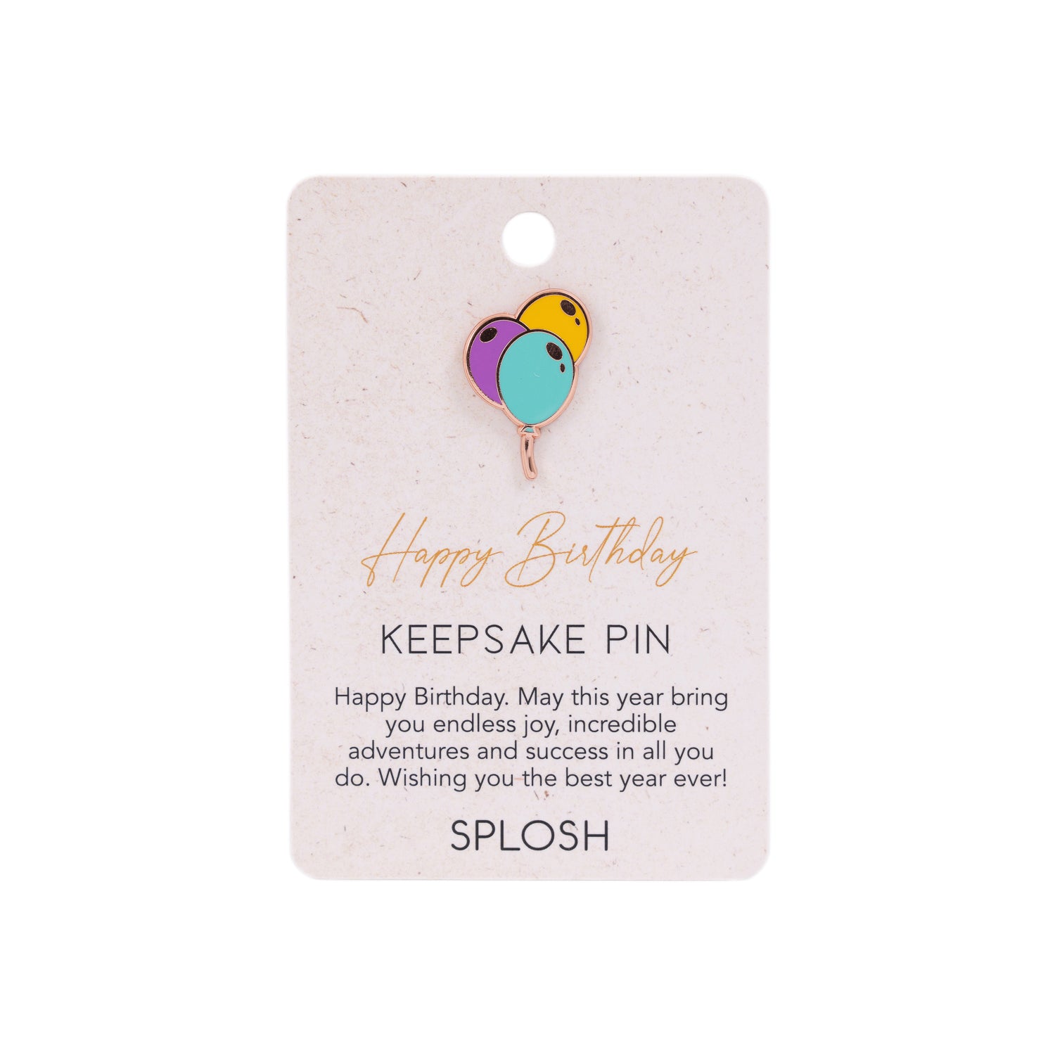 Splosh - Celebration Keepsake Pin - Happy Birthday