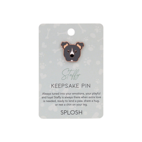 Splosh - Pet Keepsake Pin - Staffy
