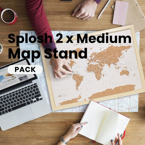 Splosh Travel 2 x Medium Map Stand Pack