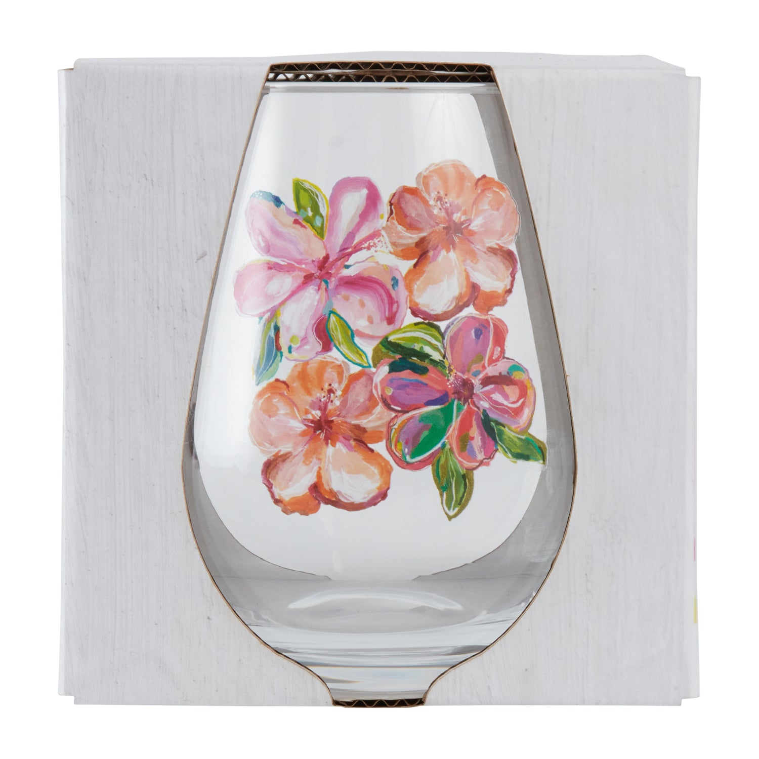 Splosh - Talulah - Flowers Stemless Wine Glass