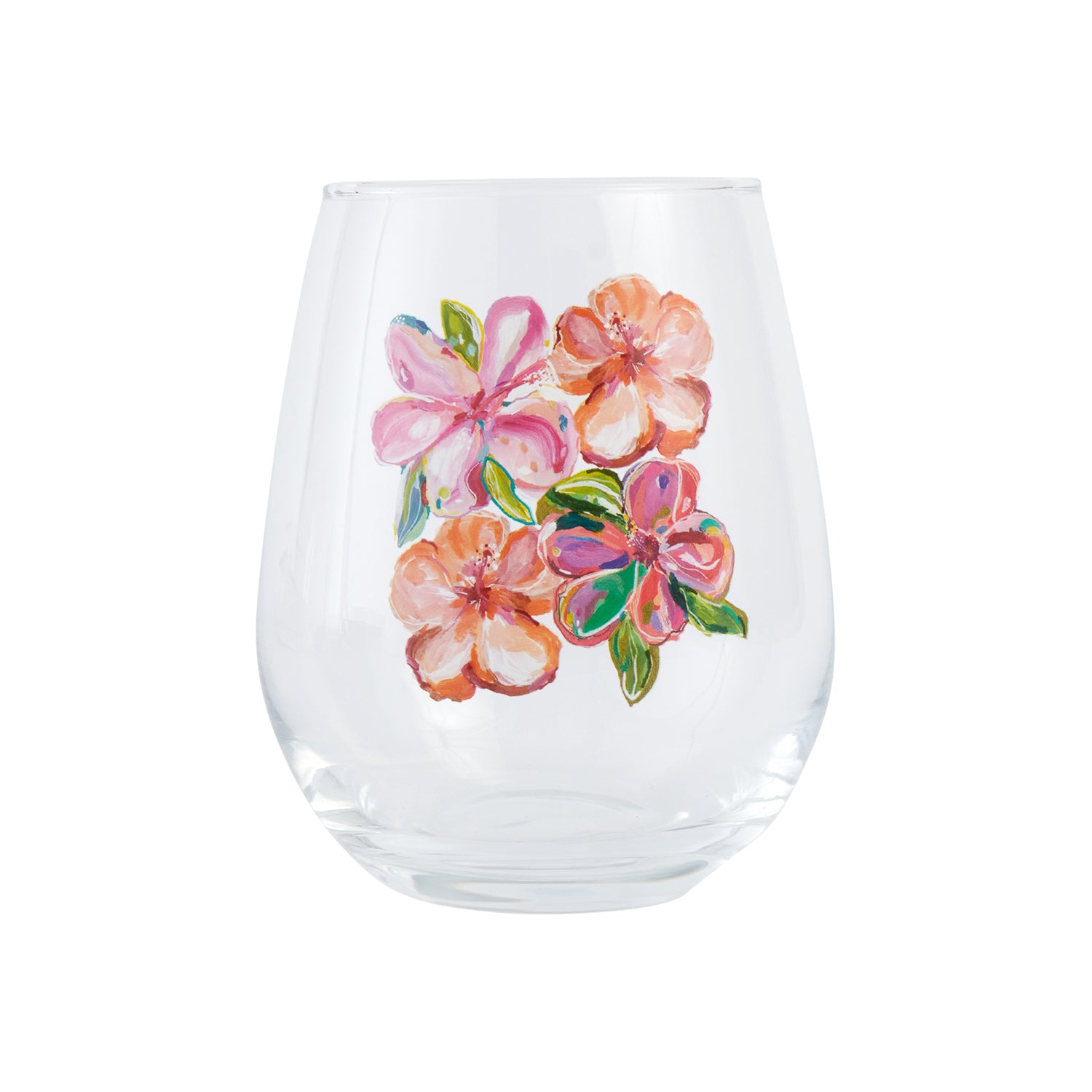 Splosh - Talulah - Flowers Stemless Wine Glass