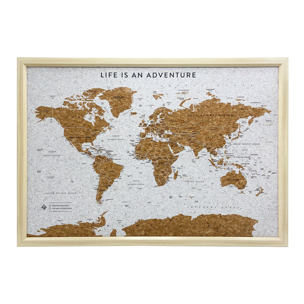 Splosh Travel Map - Medium World Map - White
