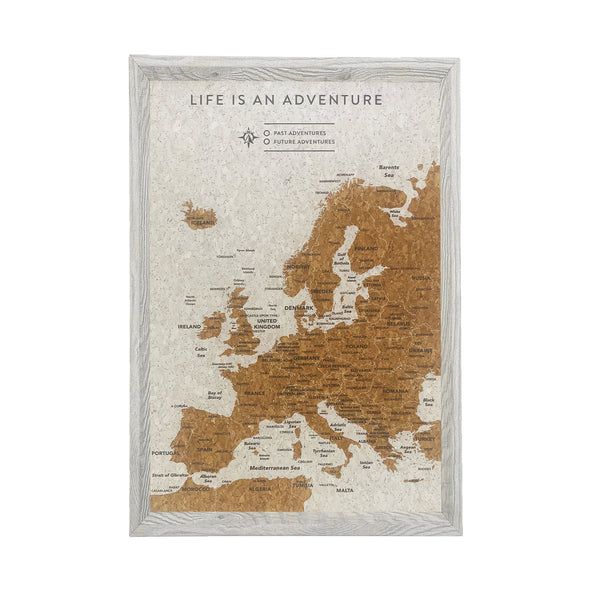 Splosh - Travel Map - XL Desk Europe - Grey